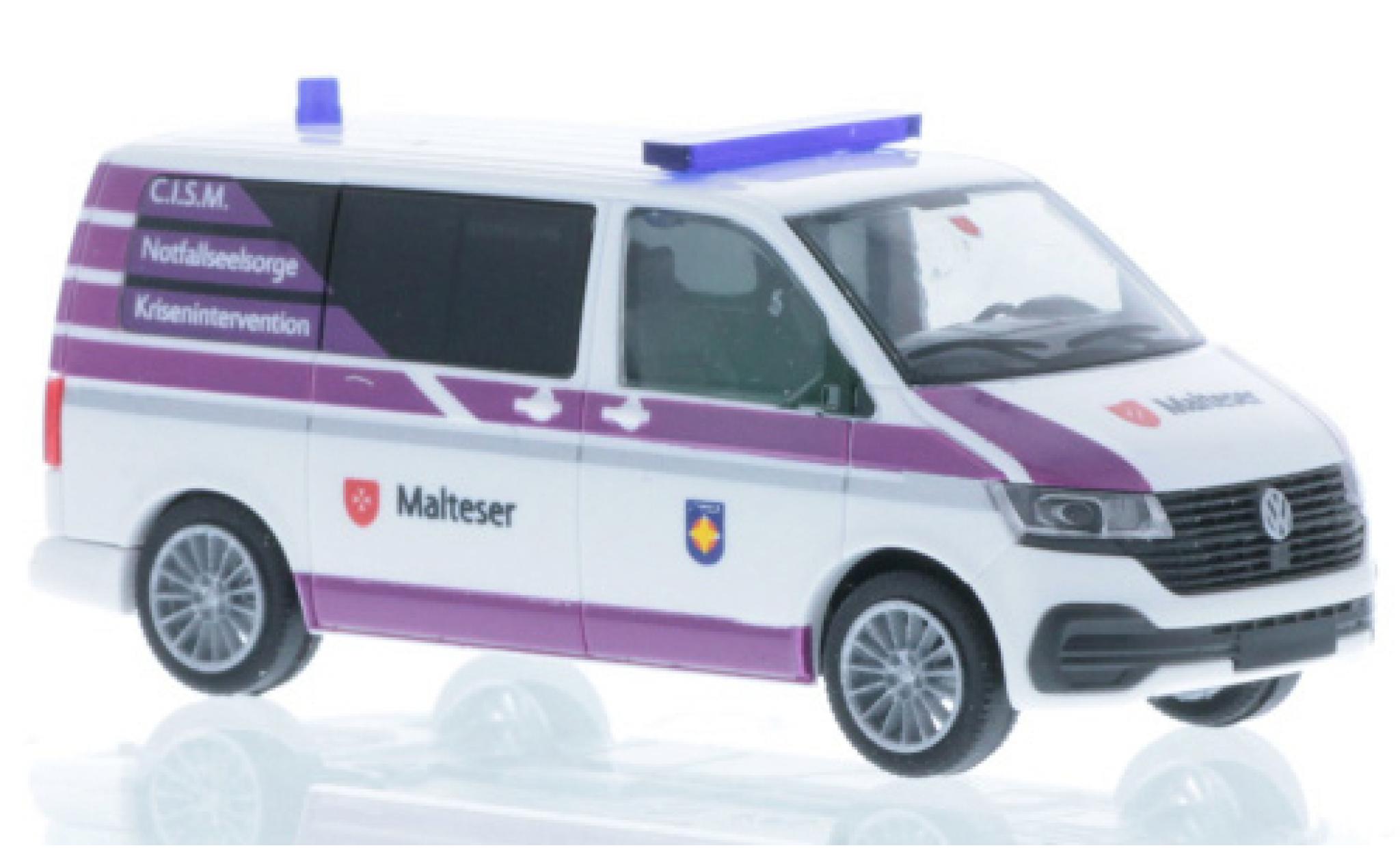 Volkswagen T6 1/87 Rietze .1 Bus Malteser Wilhelmshaven modelauto