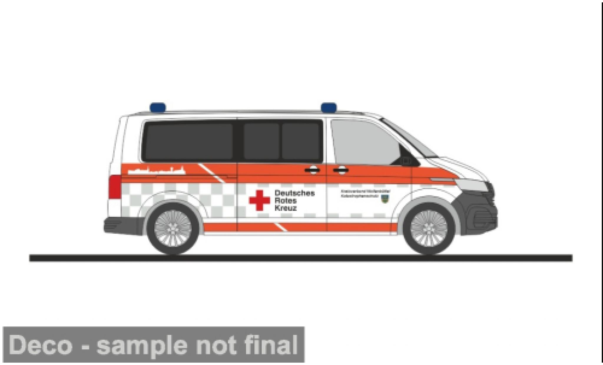 Volkswagen T6 1/87 Rietze .1 DRK Wolfenb&uuml;ttel 1:87 modelauto