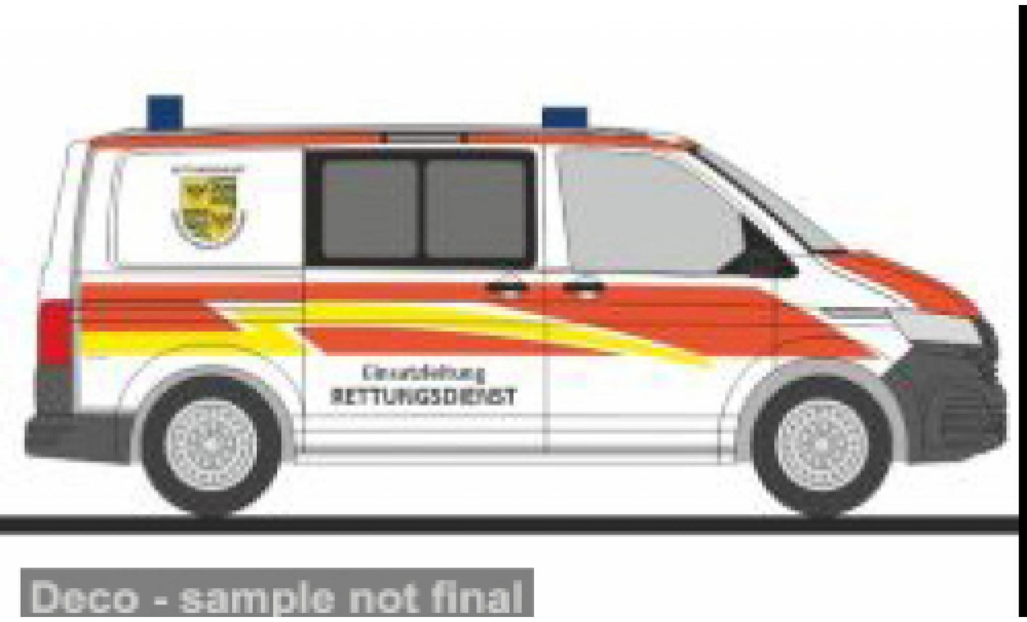 Volkswagen T6 1/87 Rietze .1 Einsatzleitung Rettungsdienst Saalfeld - Rudolstadt 1:87 modelauto