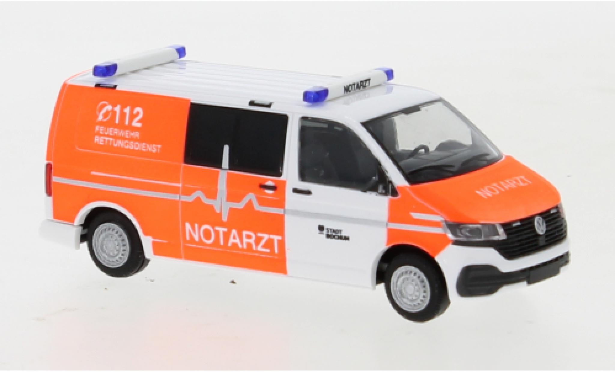Volkswagen T6 1/87 Rietze .1 Brandweer Bochum Notarzt plus long empattement modelauto
