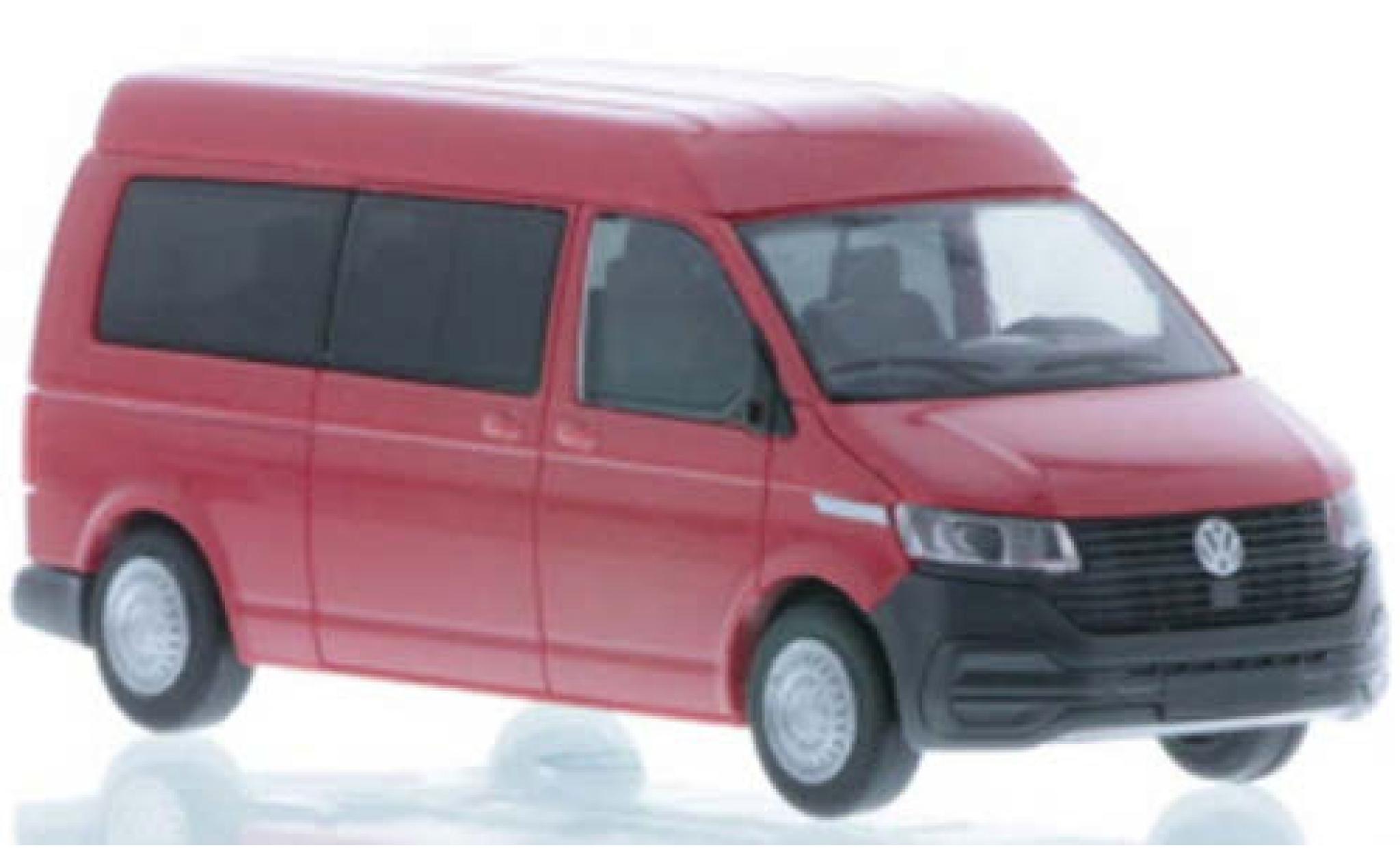 Volkswagen T6 1/87 Rietze .1 LR Bus MD rood modelauto