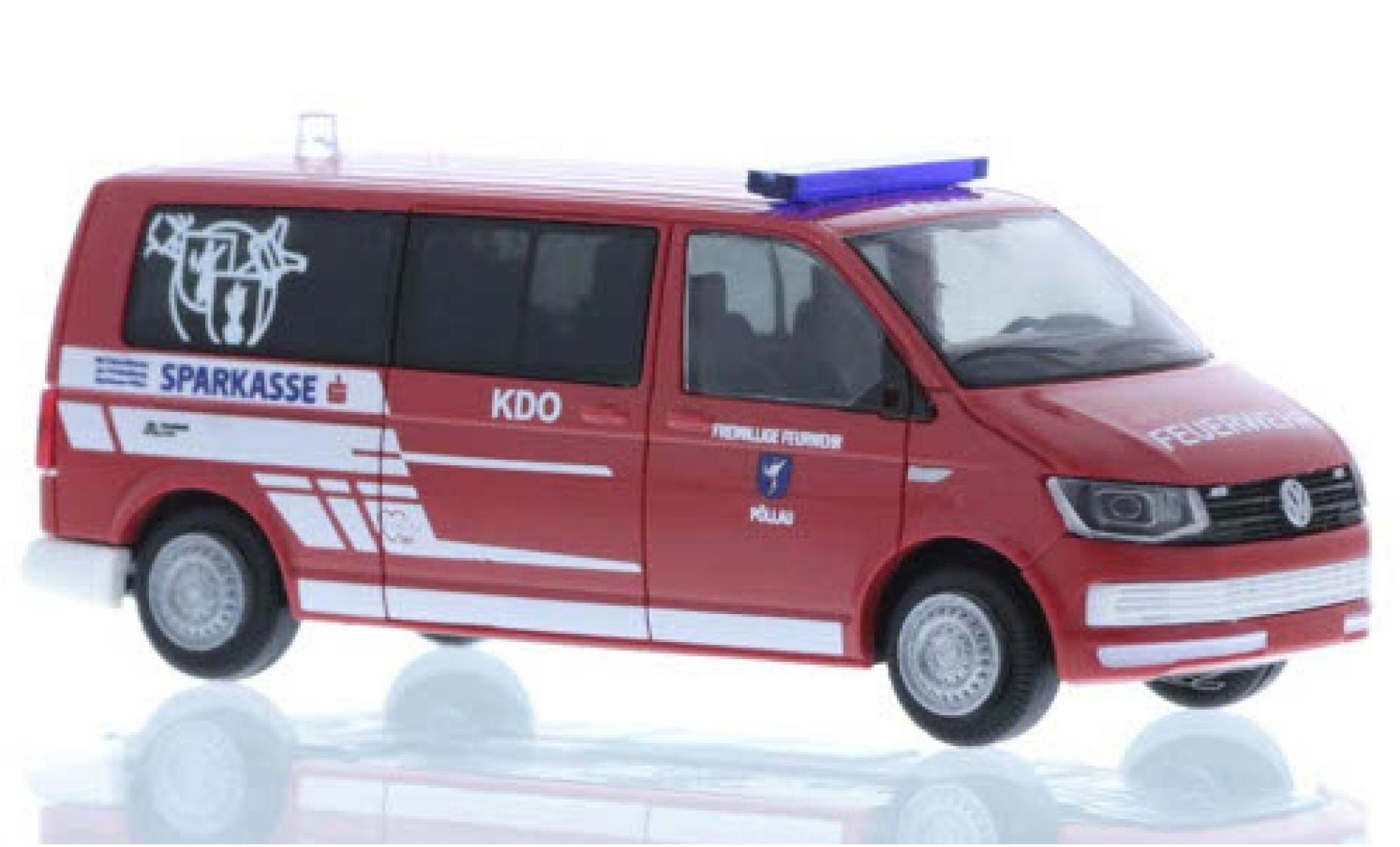 Volkswagen T6 1/87 Rietze Brandweer P&ouml;llau (AT) plus long empattement modelauto