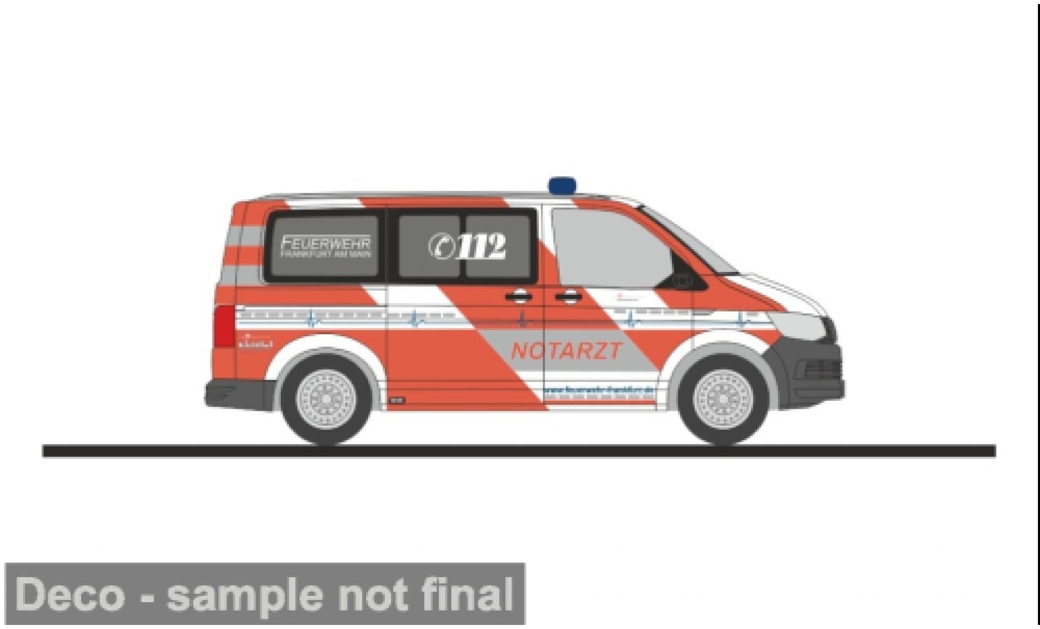 Volkswagen T6 1/87 Rietze Notarzt BF Frankfurt 1:87 modelauto