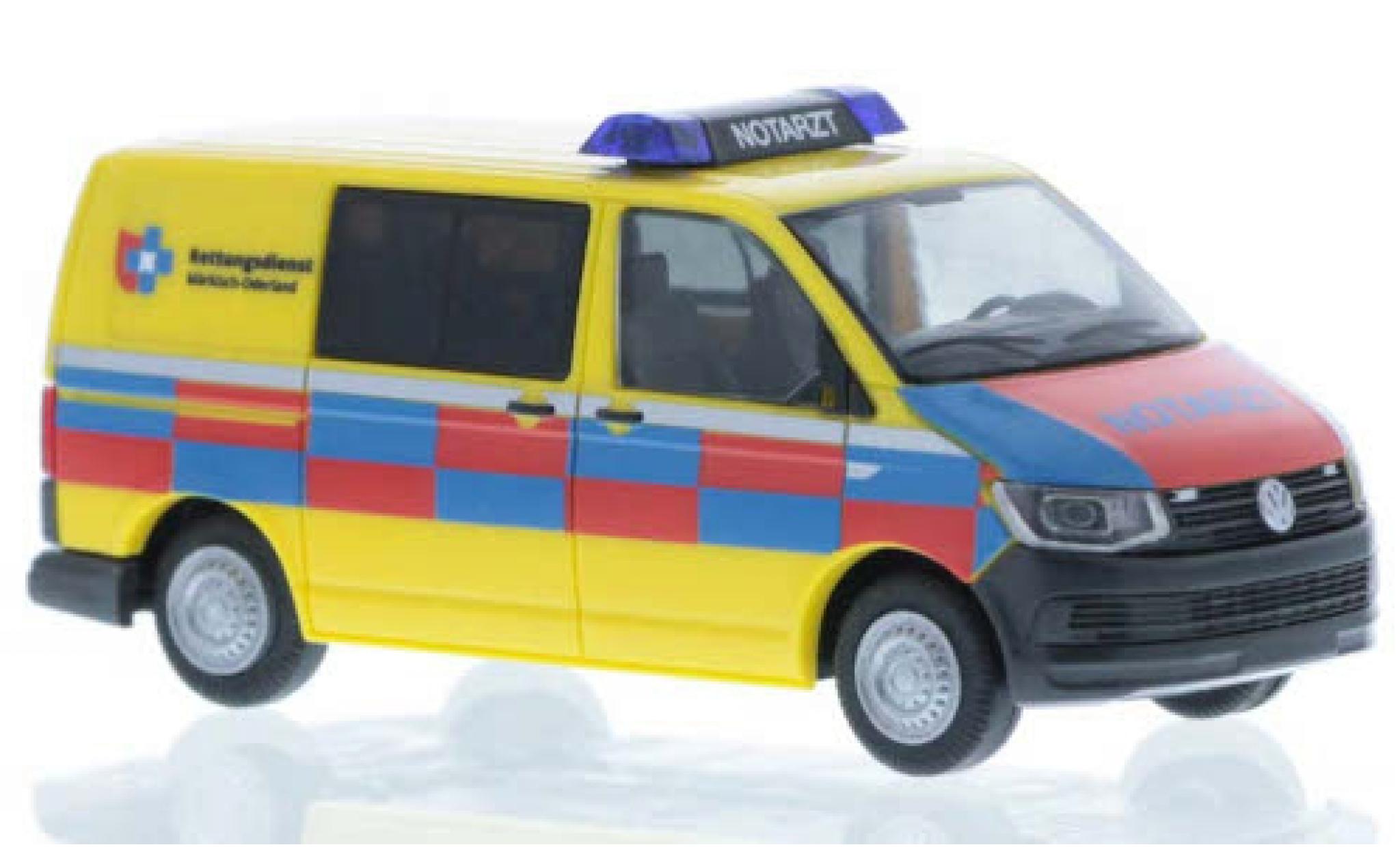 Volkswagen T6 1/87 Rietze Rettungsdienst M&auml;rkisch-Oderland court- empattement modelauto