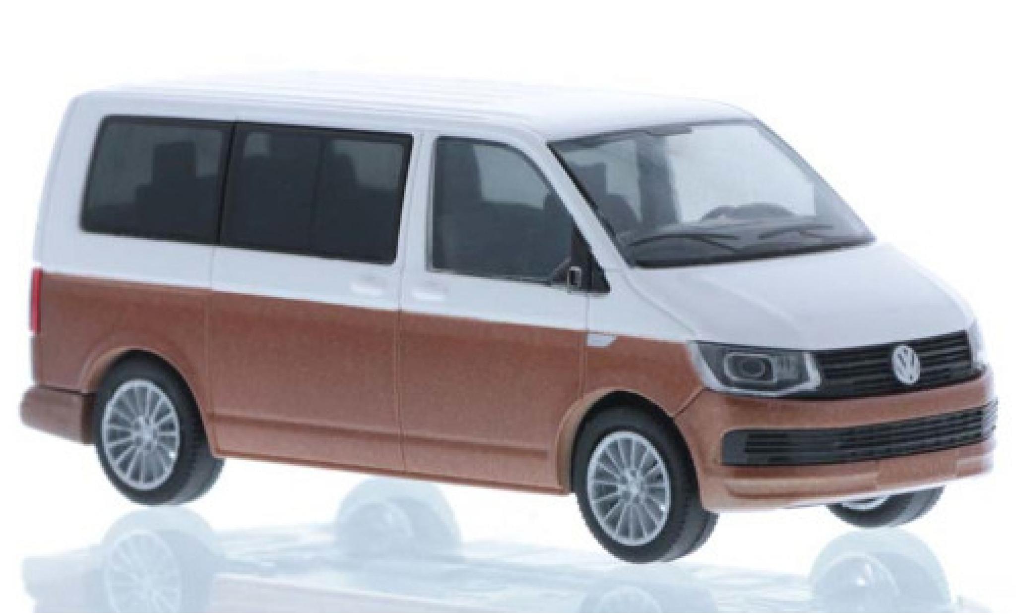 Volkswagen T6 1/87 Rietze wit/bronze court- empattement modelauto