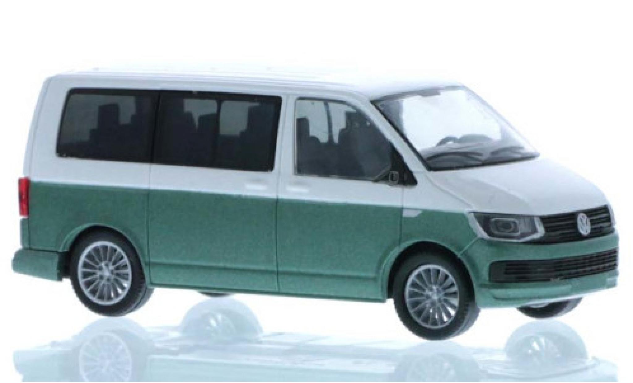 Volkswagen T6 1/87 Rietze wit/groen court- empattement modelauto