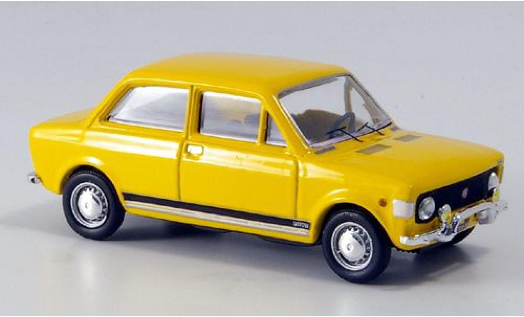 Fiat 128 1/43 Rio Rally geel 1971 sans Vitrine modelauto