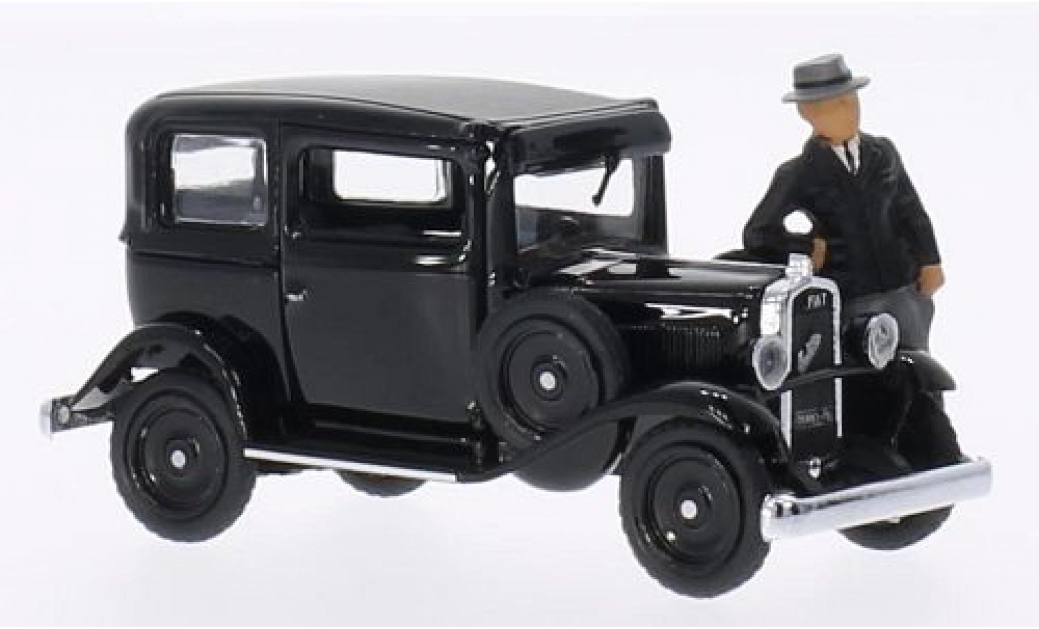 Fiat Balilla 1/43 Rio 508 Villa Torlonia zwart 1932 avec figurine modelauto