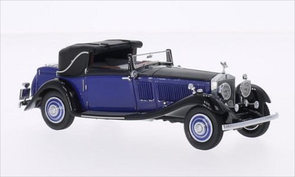 Rolls Royce Phantom 1/43 Neo II Continental DHC Gurney Nutting blauw/zwart RHD modelauto
