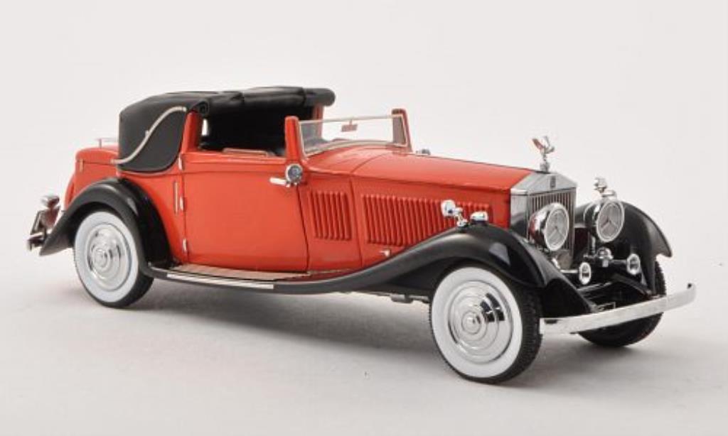 Rolls Royce Phantom 1/43 Neo II Owen Sedanca Coupe Gurney Nutting (64PY) rood/zwart RHD 1934 modelauto