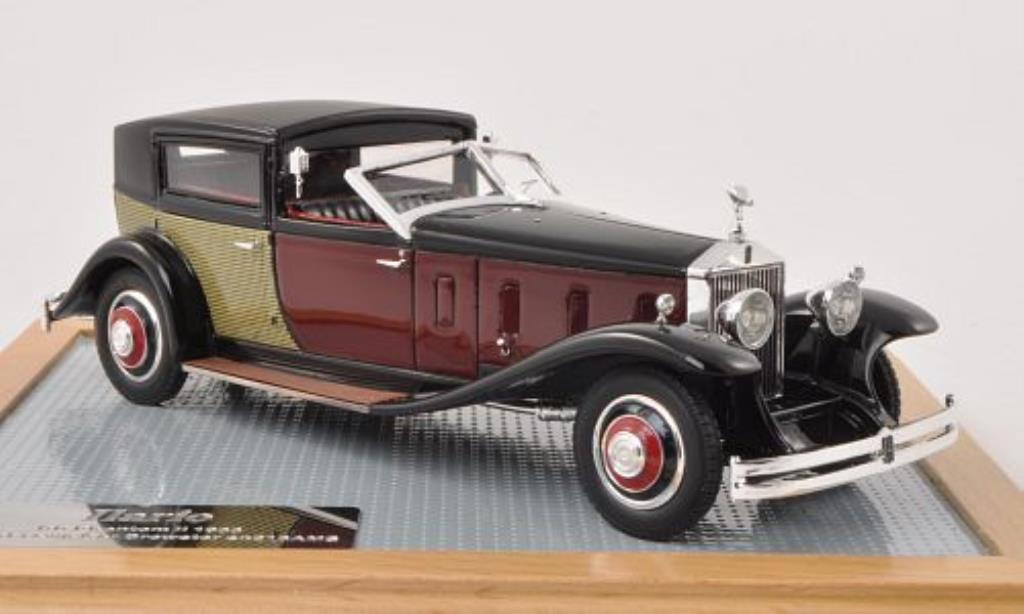 Rolls Royce Phantom 1/43 Ilario II Special Town Car Brewster zwart/rood/beige 1933 modelauto