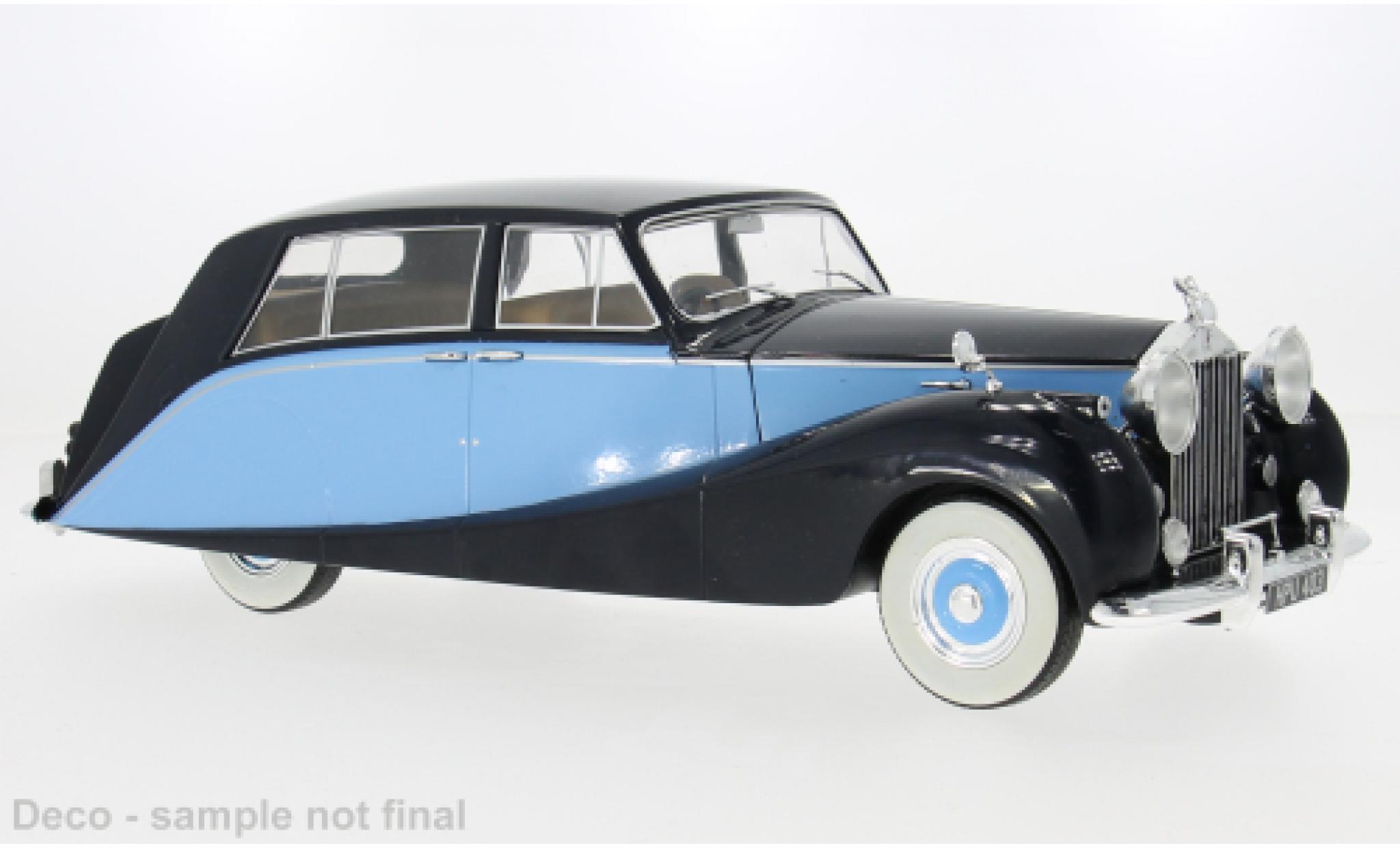 Rolls Royce Silver Wraith 1/18 MCG Empress by Hooper zwart/blauw 1956 1:18 modelauto