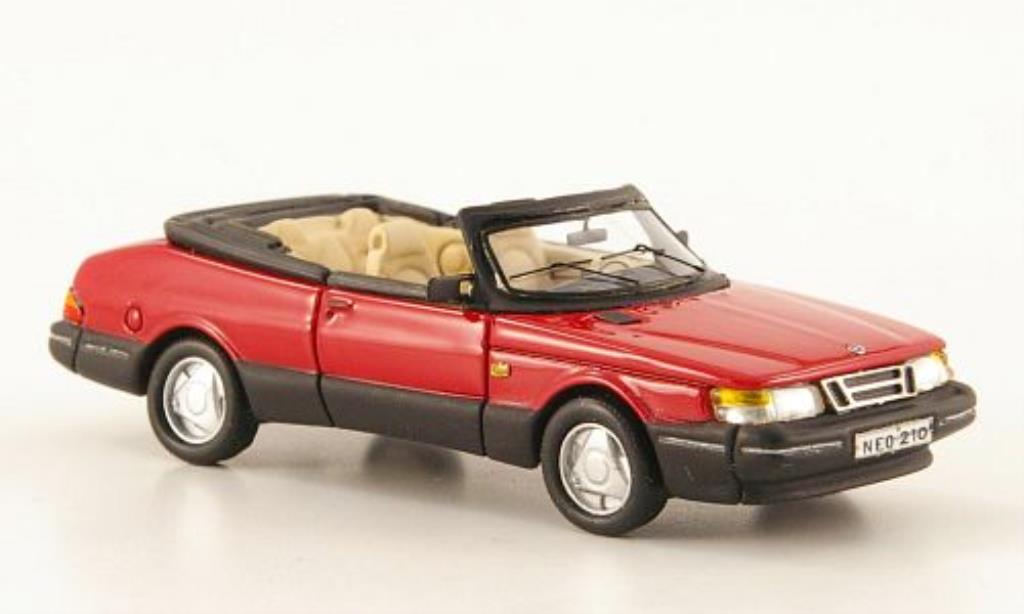 Saab 900 1/87 Neo Cabriolet rood 1987 modelauto