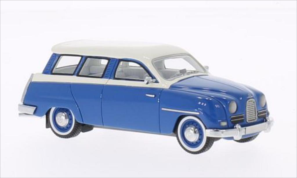 Saab 95 1/43 Neo blauw/wit 18 modelauto