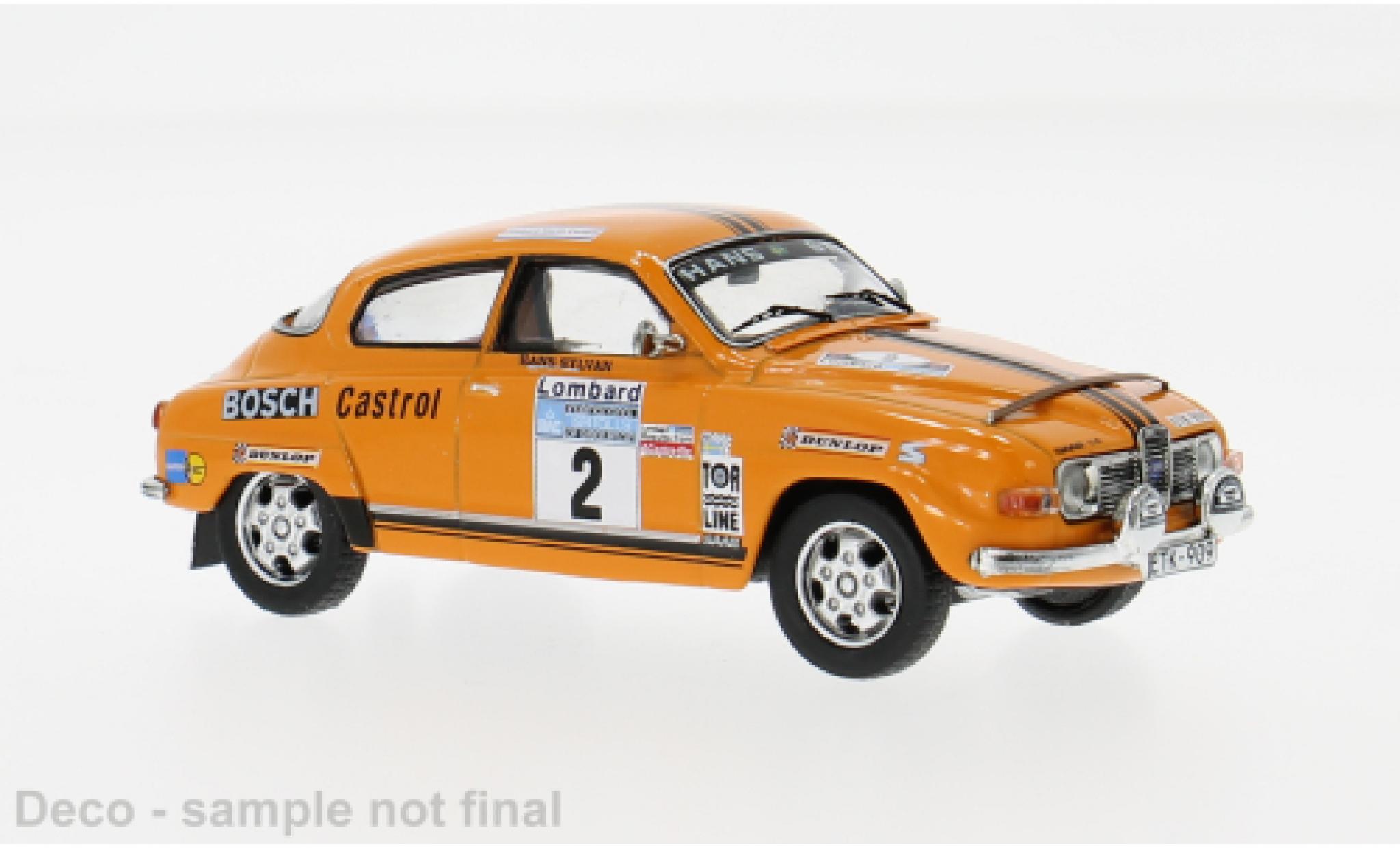 Saab 96 1/43 IXO V4 RAC Rally 1974 #2 S.Blomqvist/H.Sylvan 1:43 modelauto