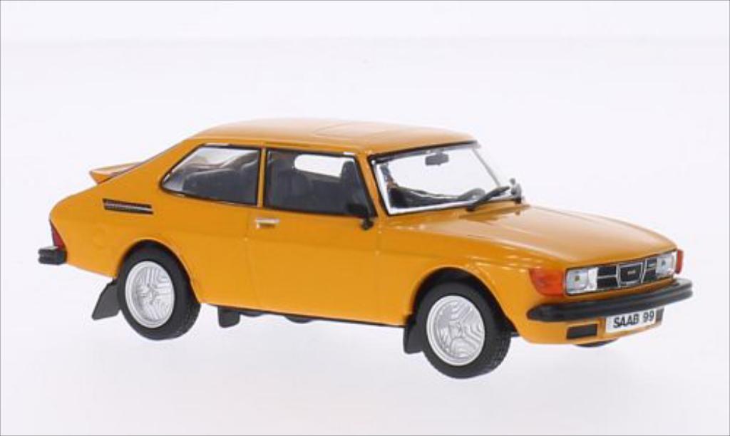 Saab 99 Turbo 1/43 WhiteBox Turbo Combi Coupe oranje 1977 modelauto