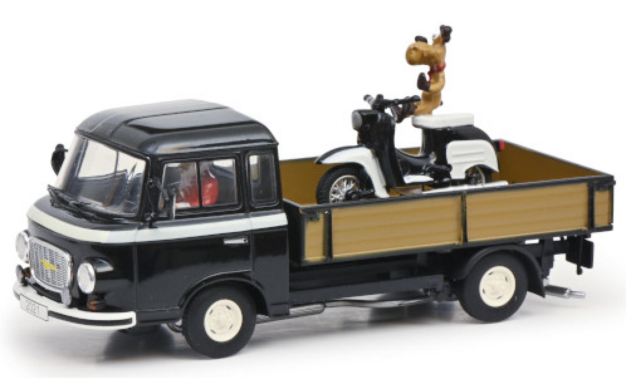 Barkas B 1000 1/43 Schuco Pritsche Christmas Edition 2021 mit Ladegut und Fahrerfigur modelauto