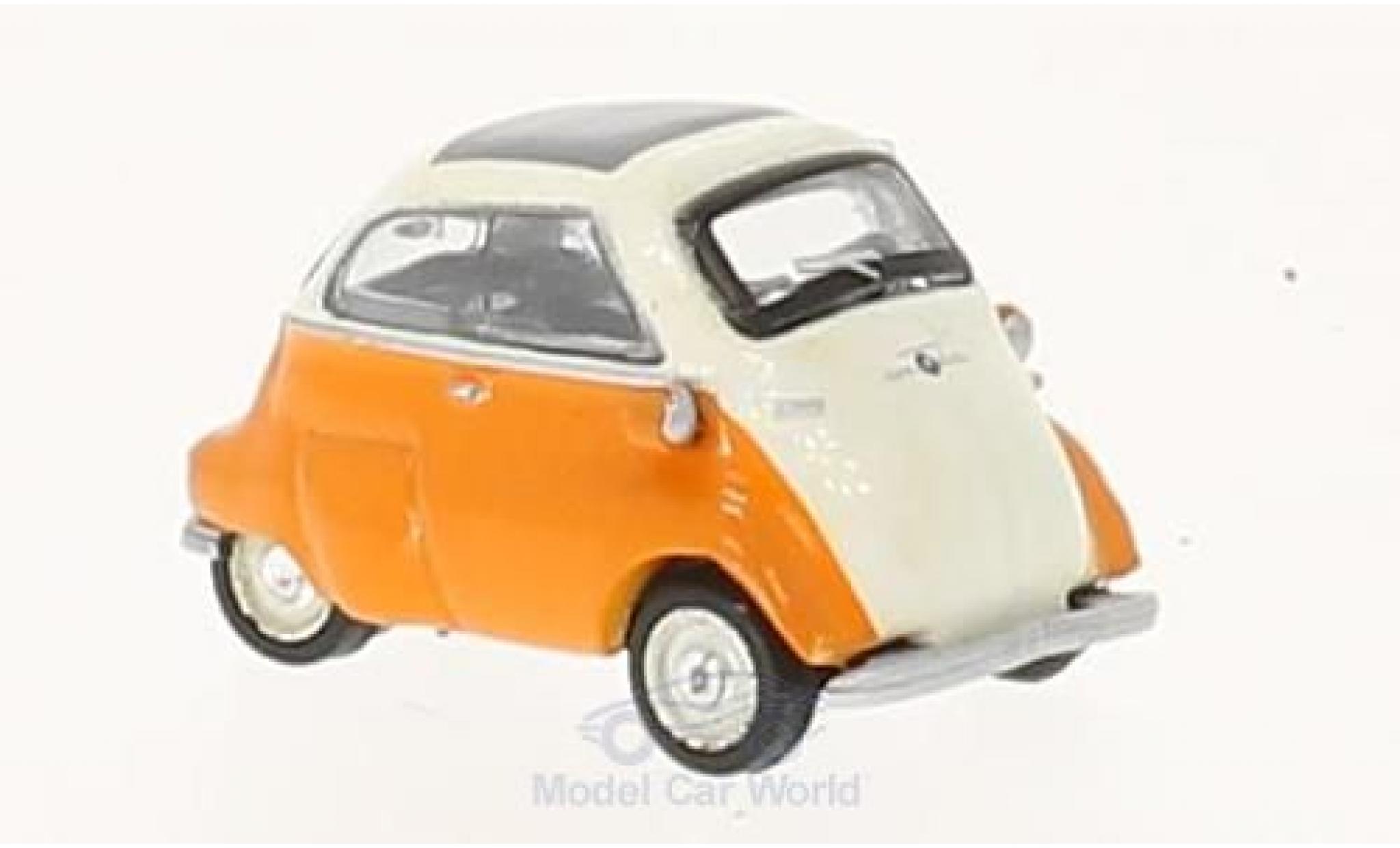 Bmw Isetta 1/87 Schuco beige/oranje modelauto