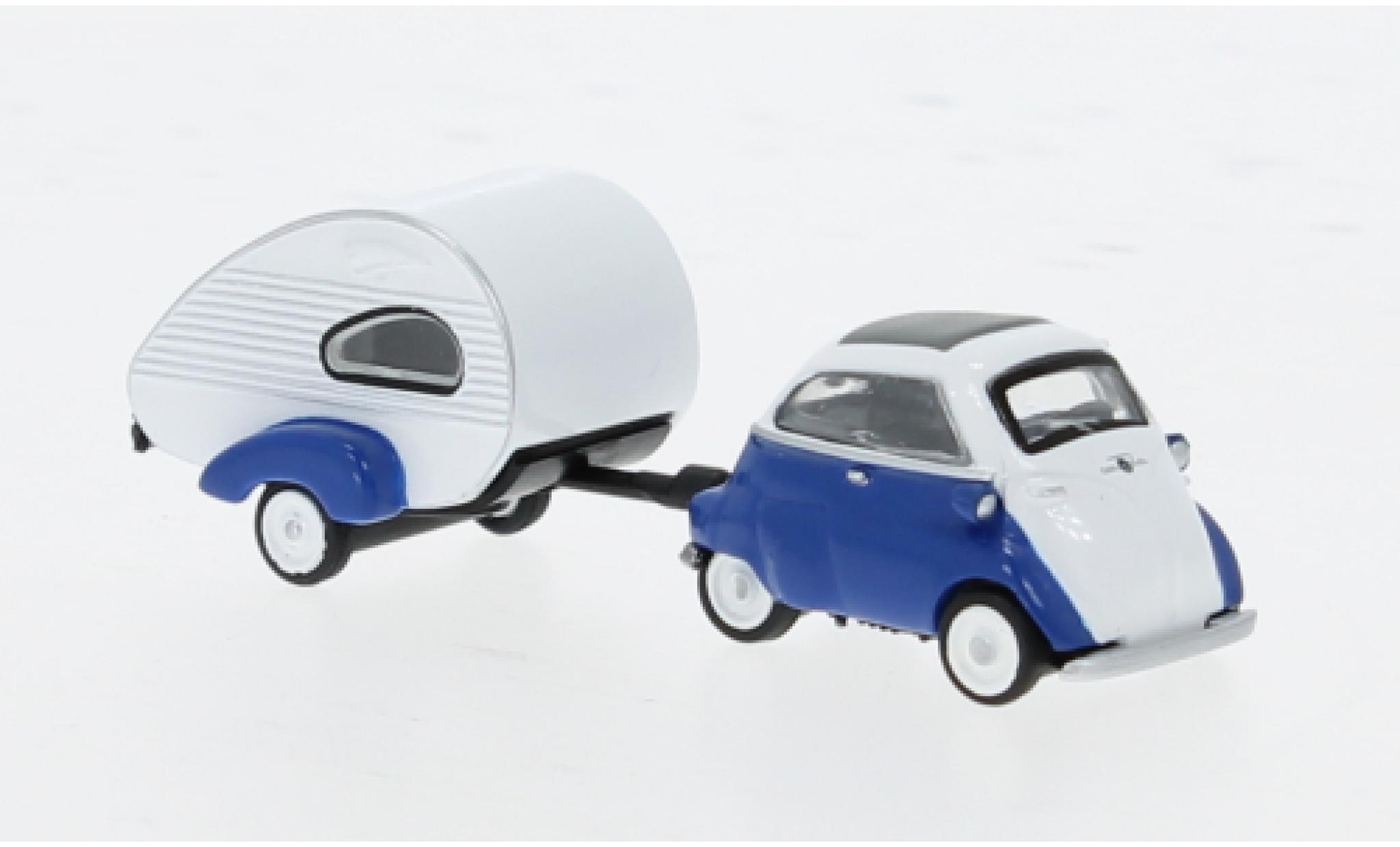 Bmw Isetta 1/87 Schuco blauw/wit 1:87 modelauto
