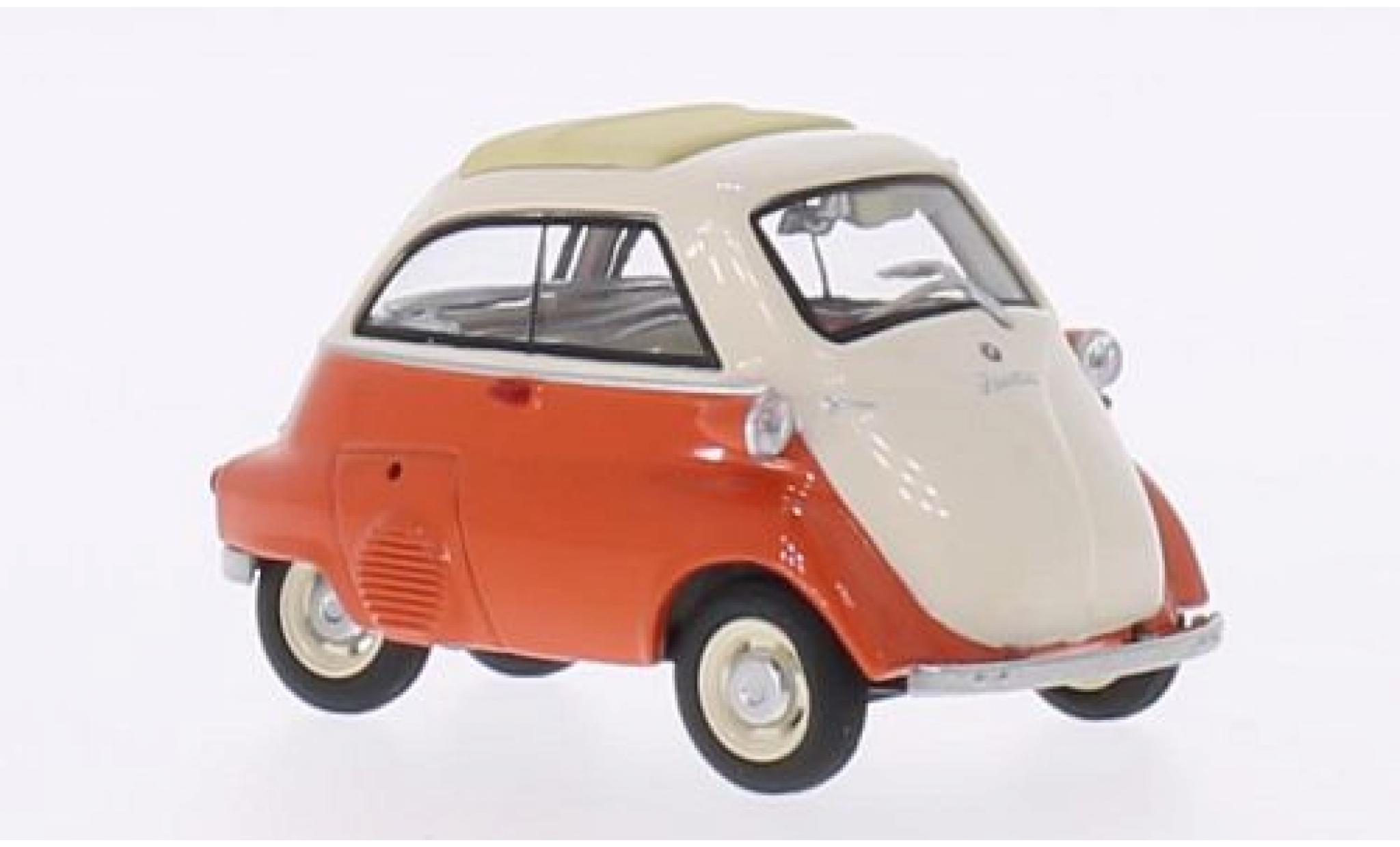 Bmw Isetta 1/43 Schuco oranje/beige toit rabattable ferm&eacute; modelauto
