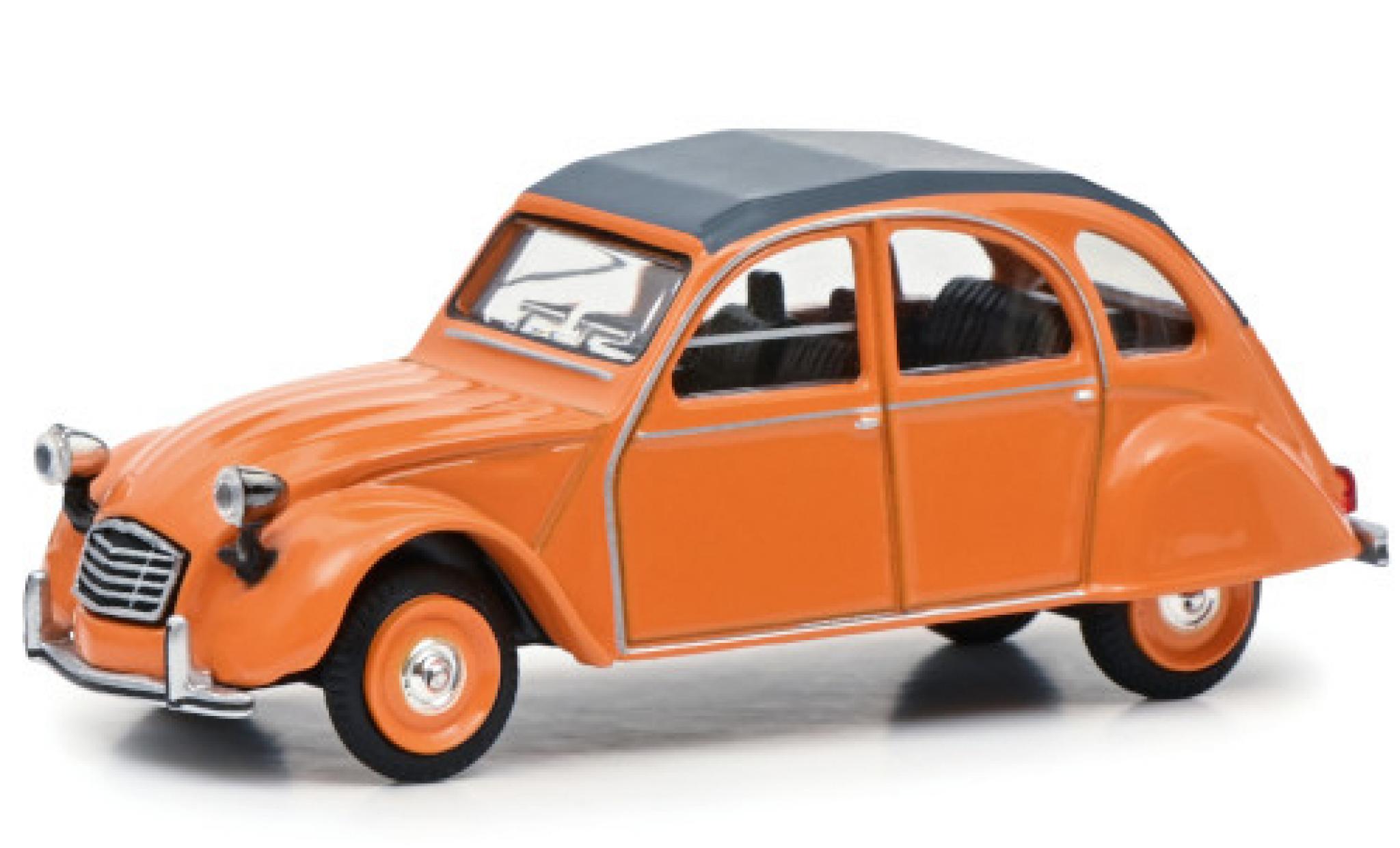 Citroen 2CV 1/64 Schuco 2 CV oranje Paperbox Edition modelauto