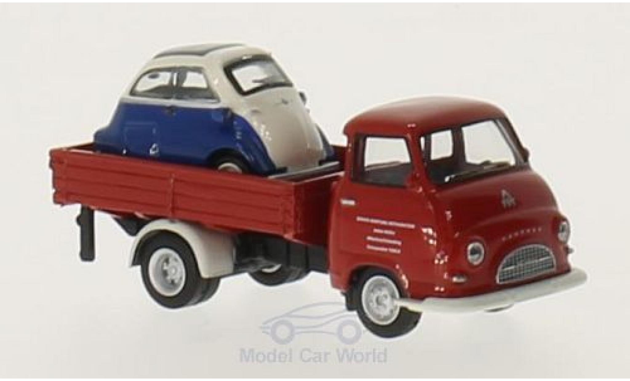 Hanomag Kurier 1/87 Schuco Isetta Service mit Ladegut Bmw Isetta modelauto