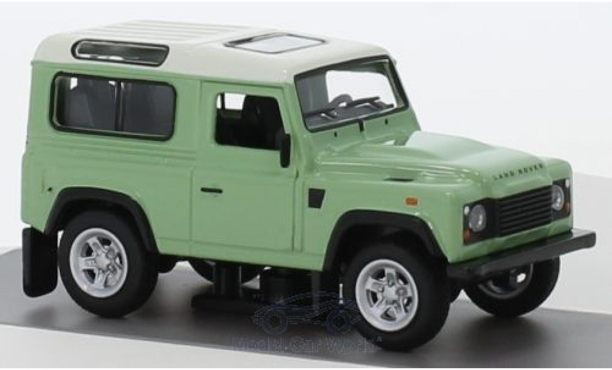 Land Rover Defender 1/64 Schuco groen/wit modelauto