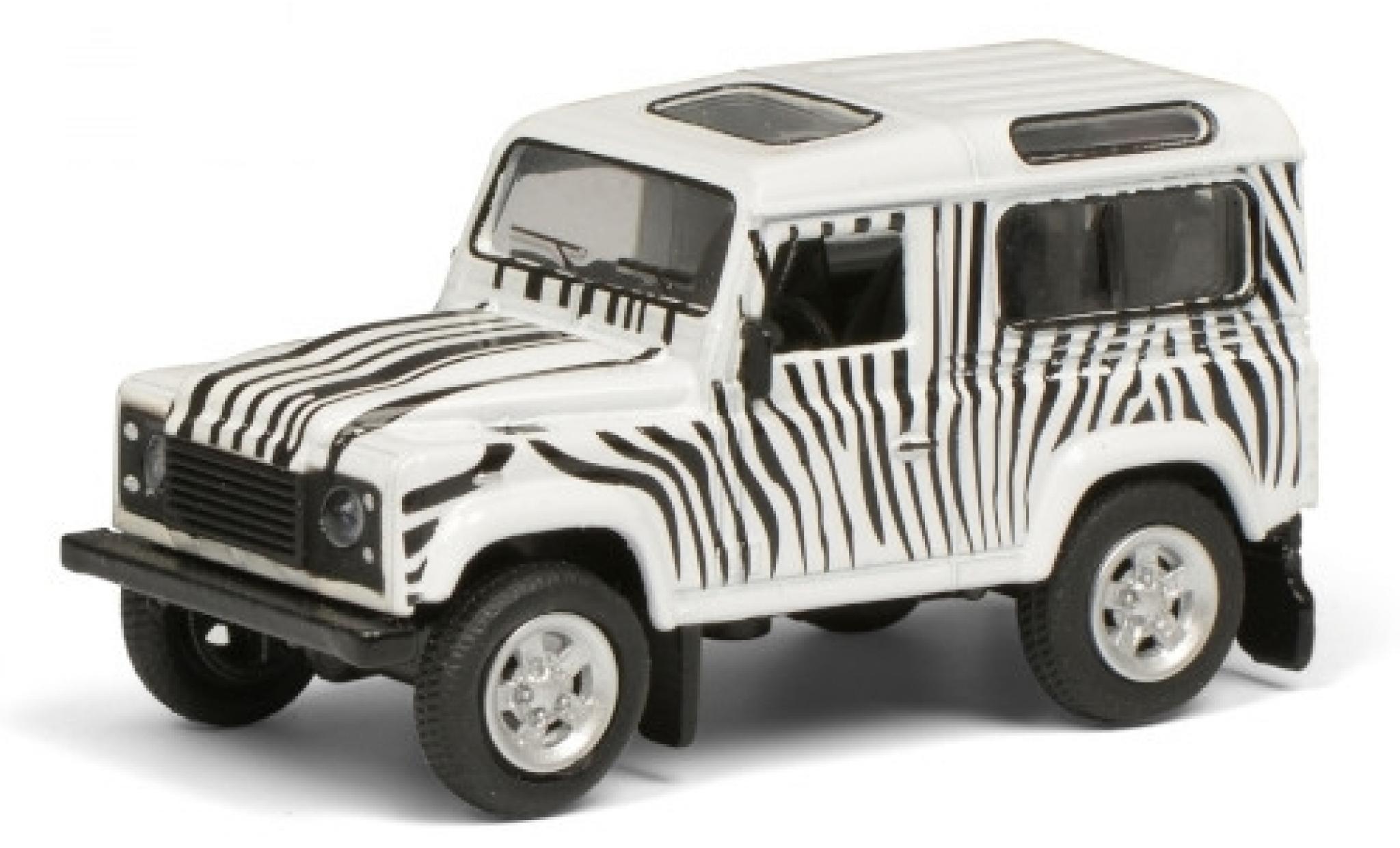 Land Rover Defender 1/64 Schuco wit/zwart Safari  modelauto