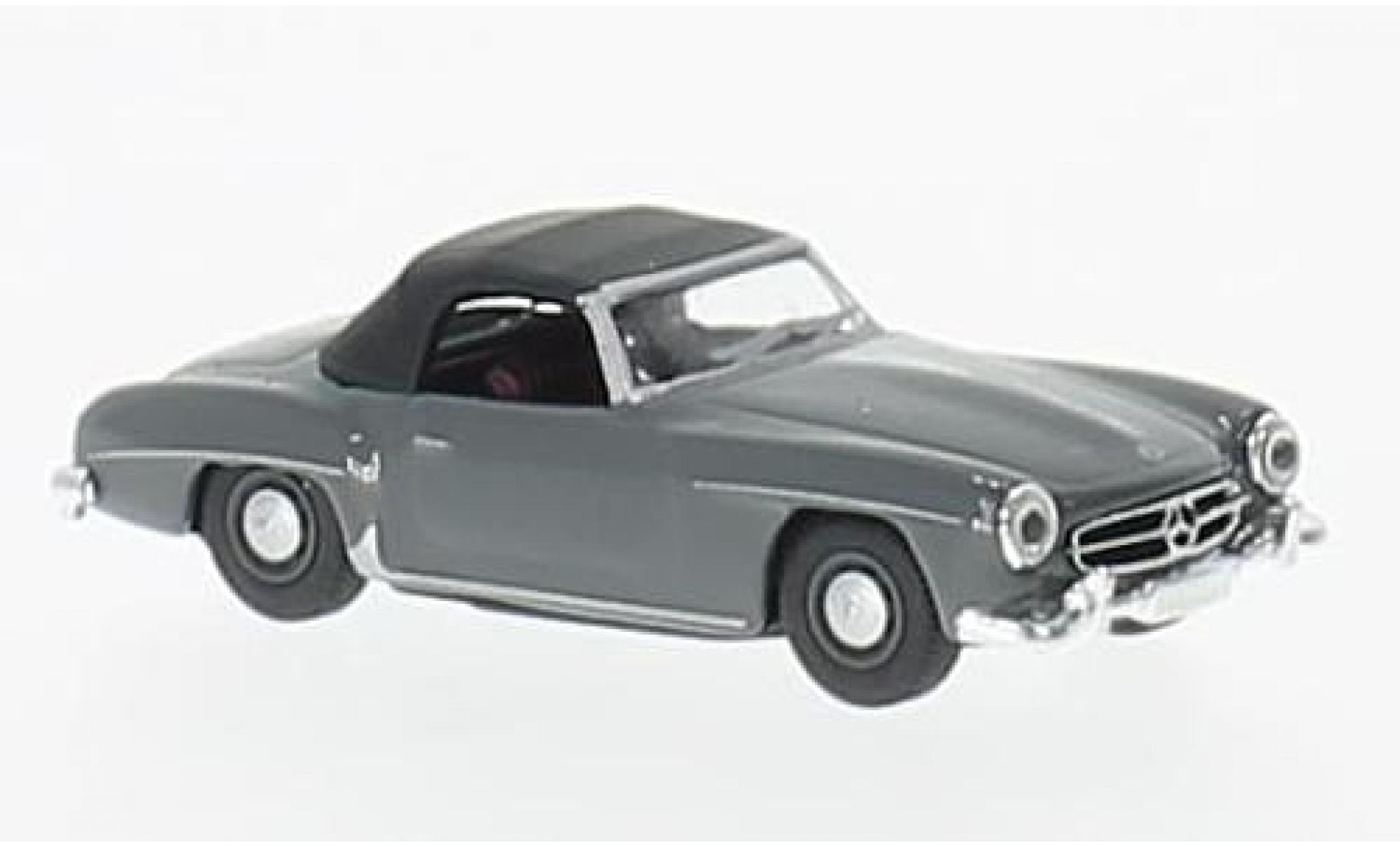 Mercedes 190 1/87 Schuco SL grijs/zwart modelauto