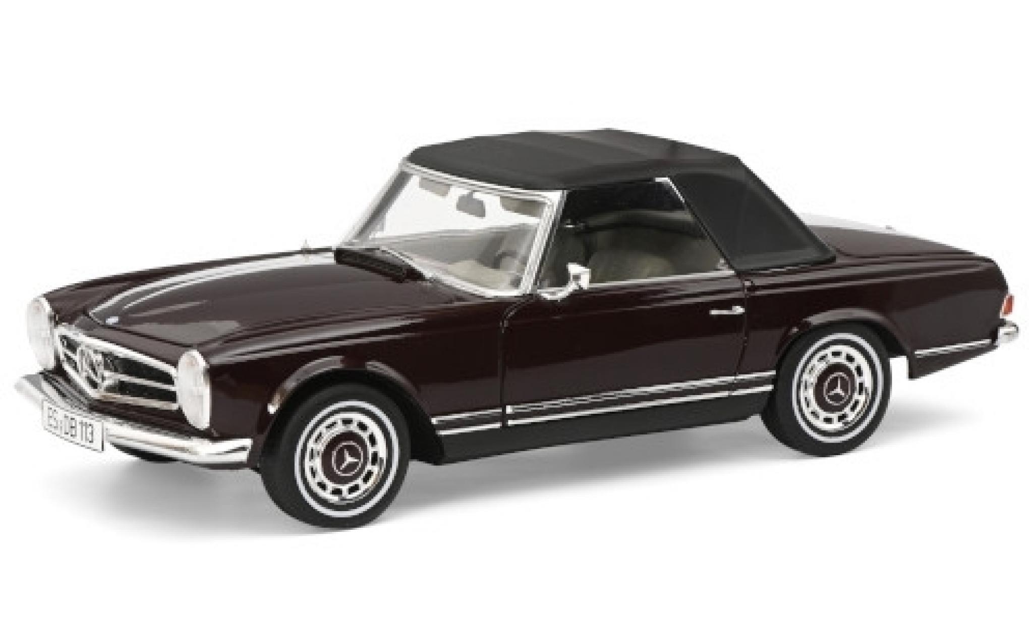 Mercedes 280 1/18 Schuco SL (W113) rood 1963 avec d&eacute;tachable Softtop modelauto