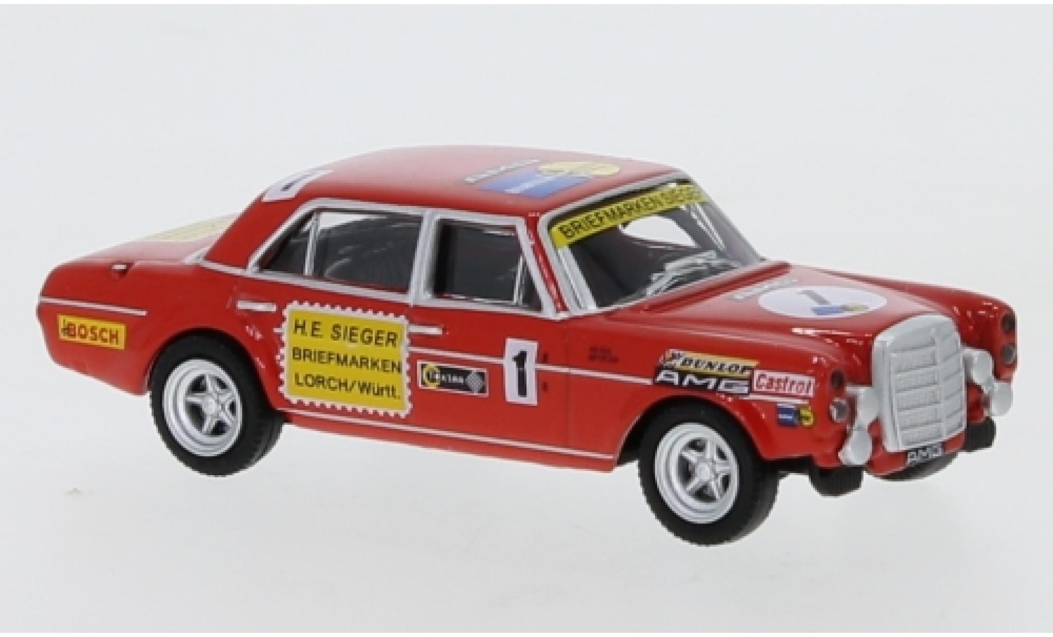 Mercedes 300 1/87 Schuco SEL 6.8 AMG No.1 Briefmarken Sieger modelauto