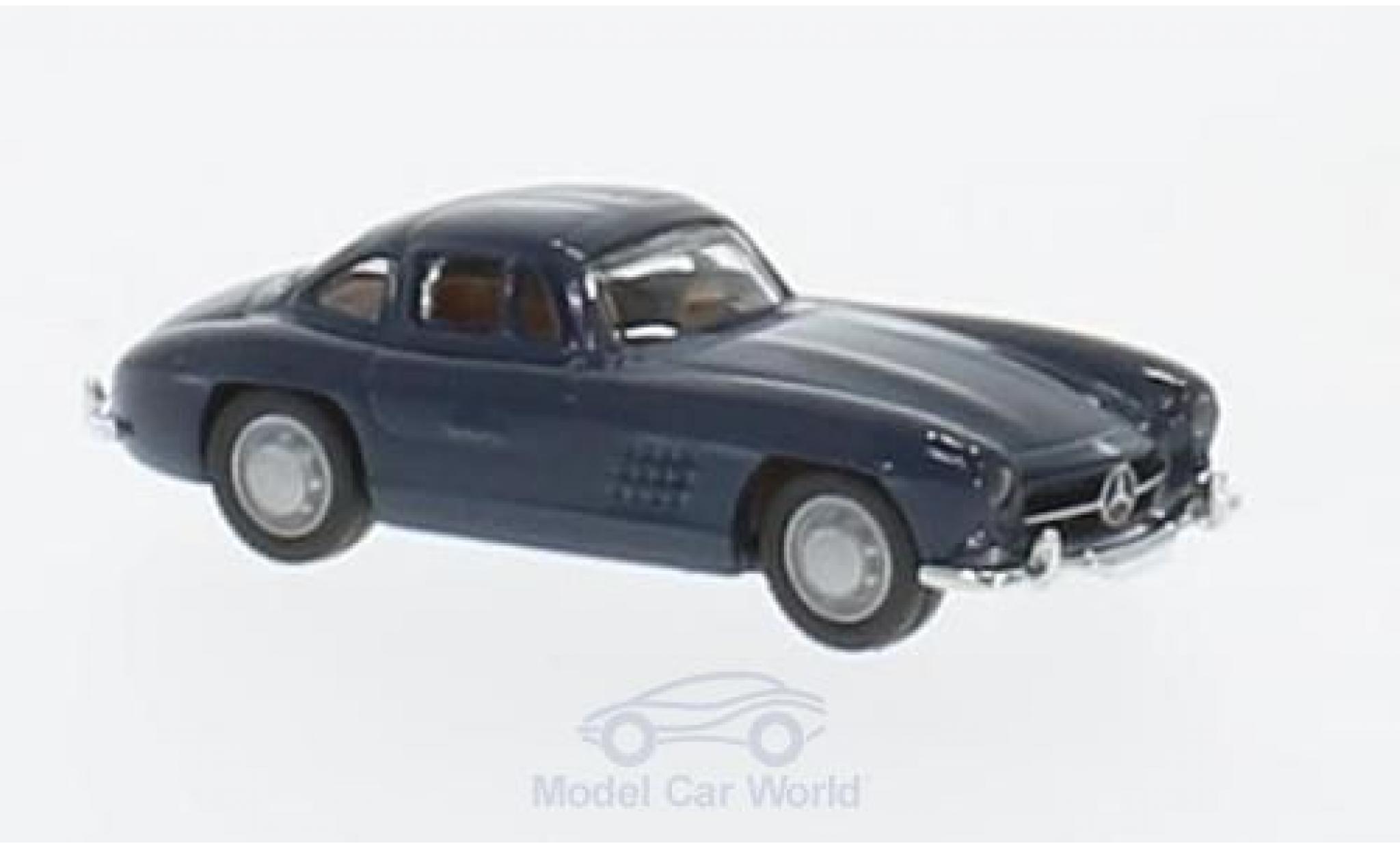 Mercedes 300 SL 1/87 Schuco SL blauw modelauto
