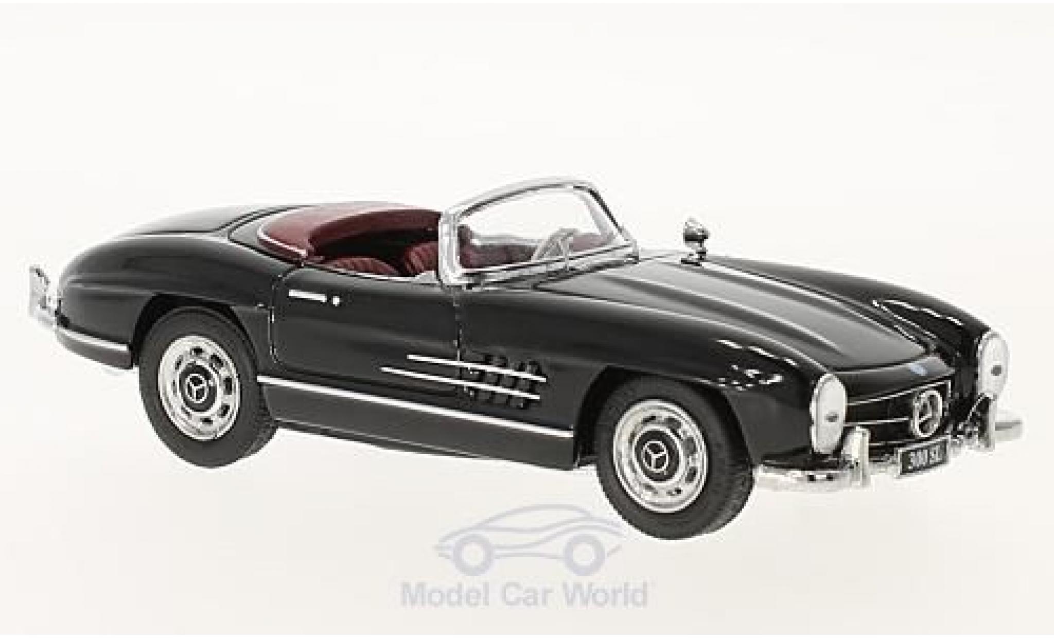 Mercedes 300 TE 1/43 Schuco SL Roadster (W198) zwart modelauto