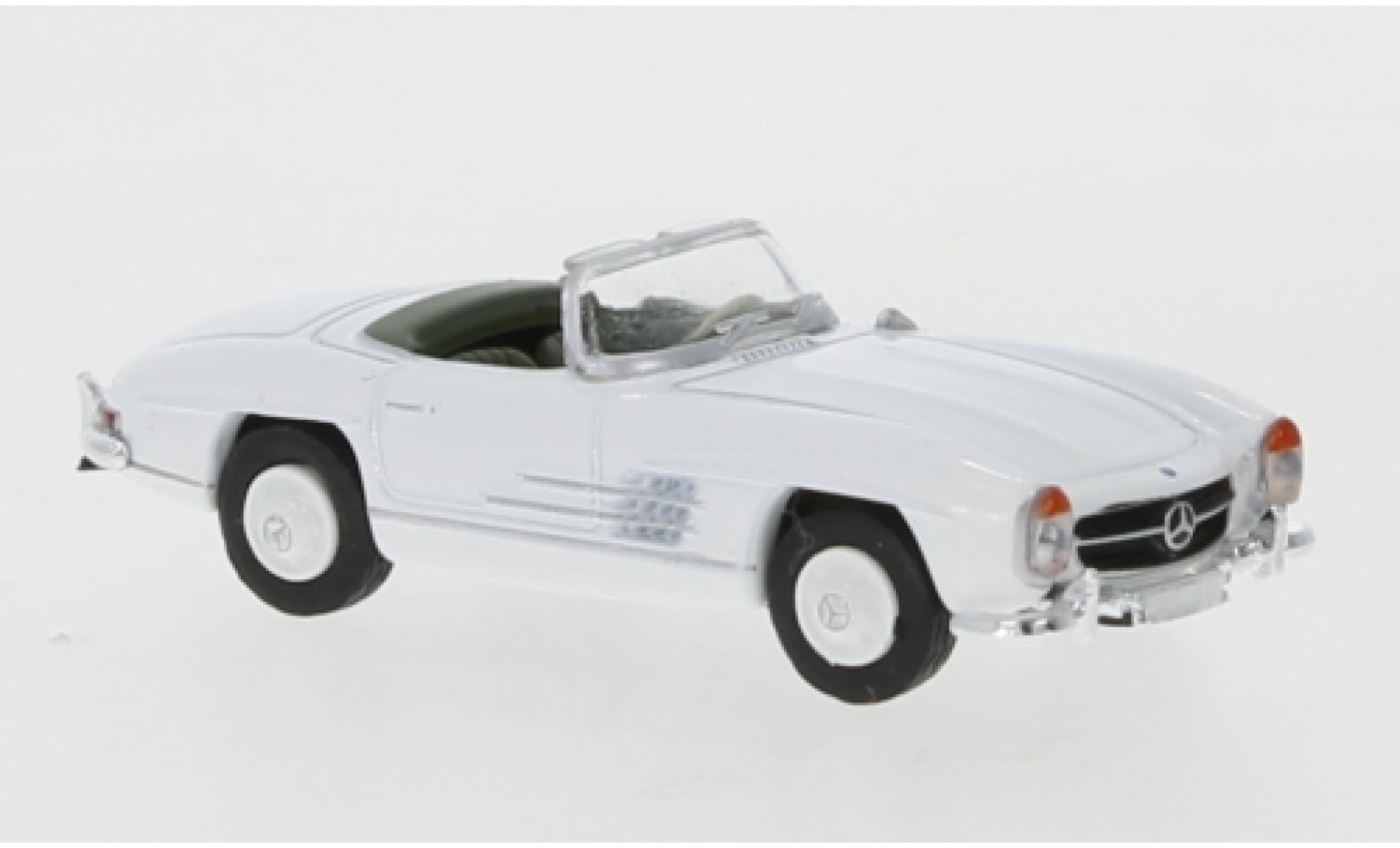 Mercedes 300 1/87 Schuco SL Roadster wit modelauto