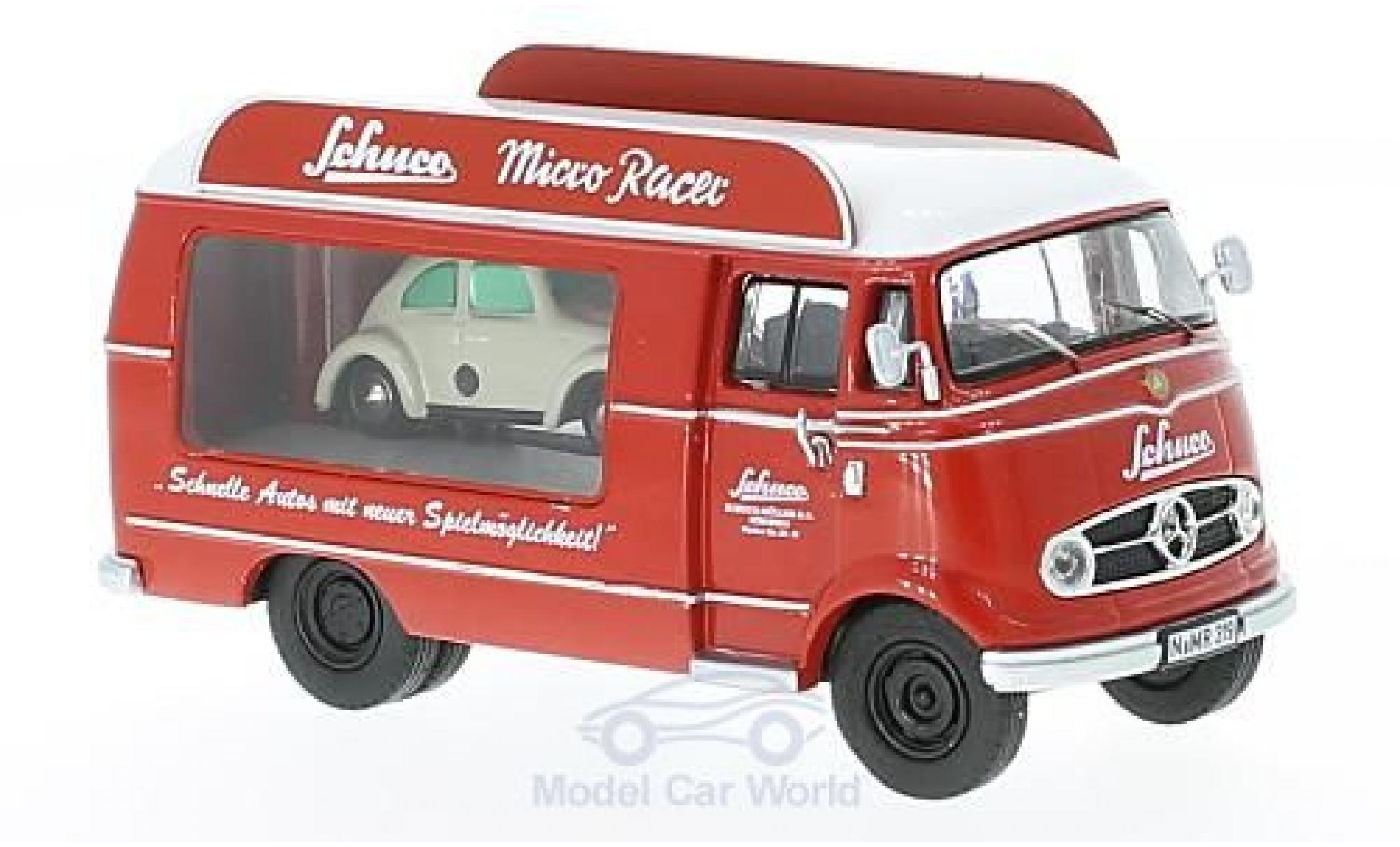 Mercedes L319 1/43 Schuco Micro Racer Werbewagen mit Piccolo Volkswagen K&auml;fer modelauto
