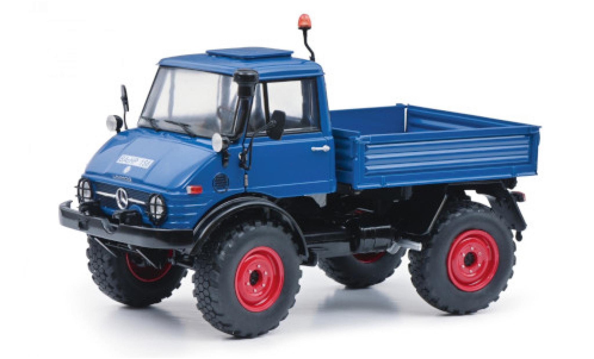 Mercedes Unimog 1/18 Schuco 406 blauw modelauto