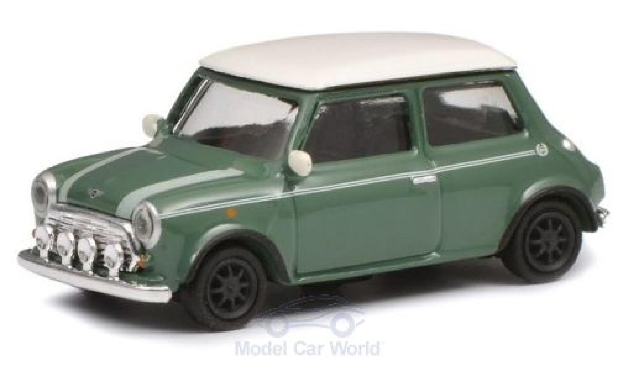 Mini Cooper 1/87 Schuco groen/wit modelauto