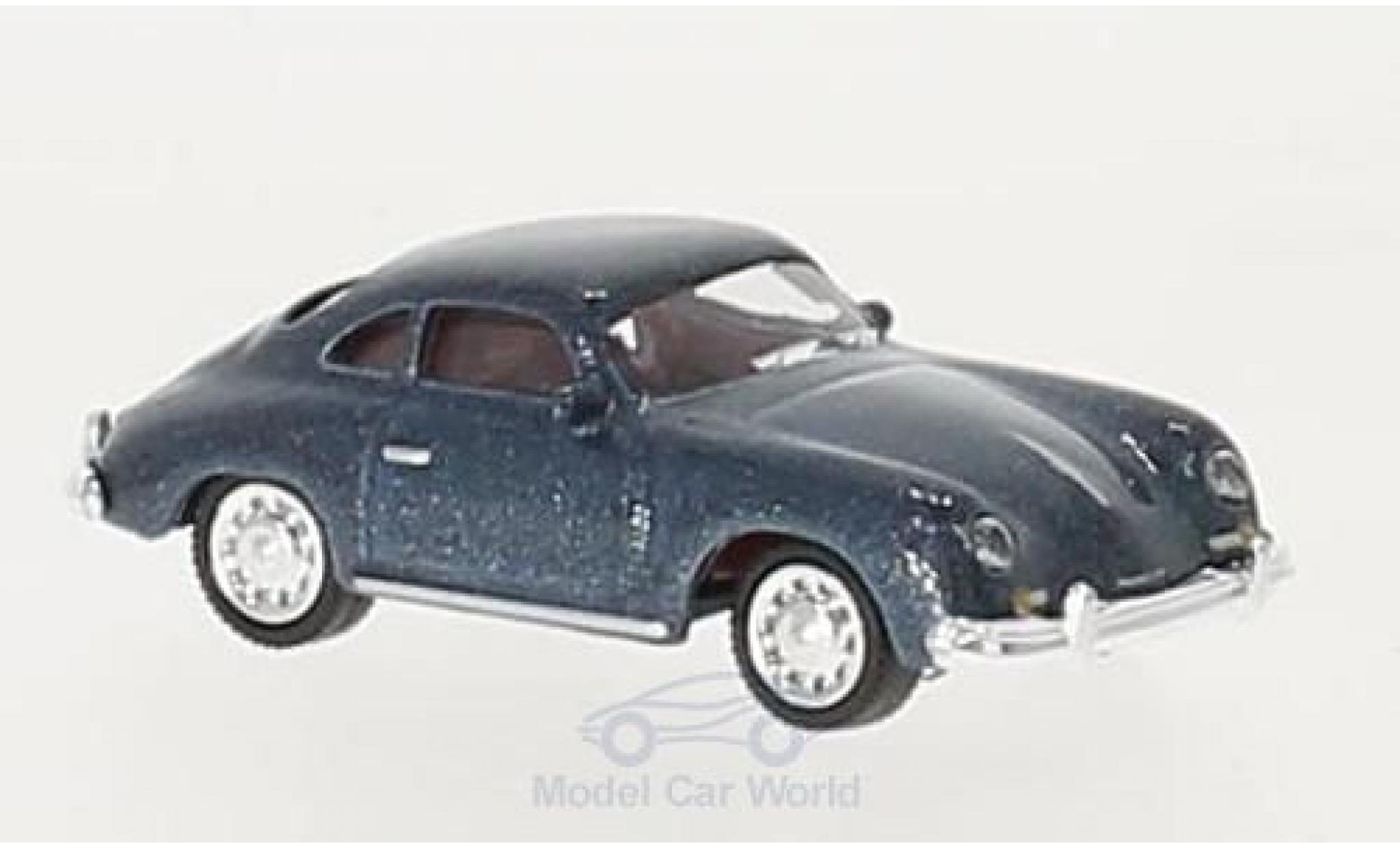 Porsche 356 A 1/87 Schuco A Coupe metallic blauw modelauto