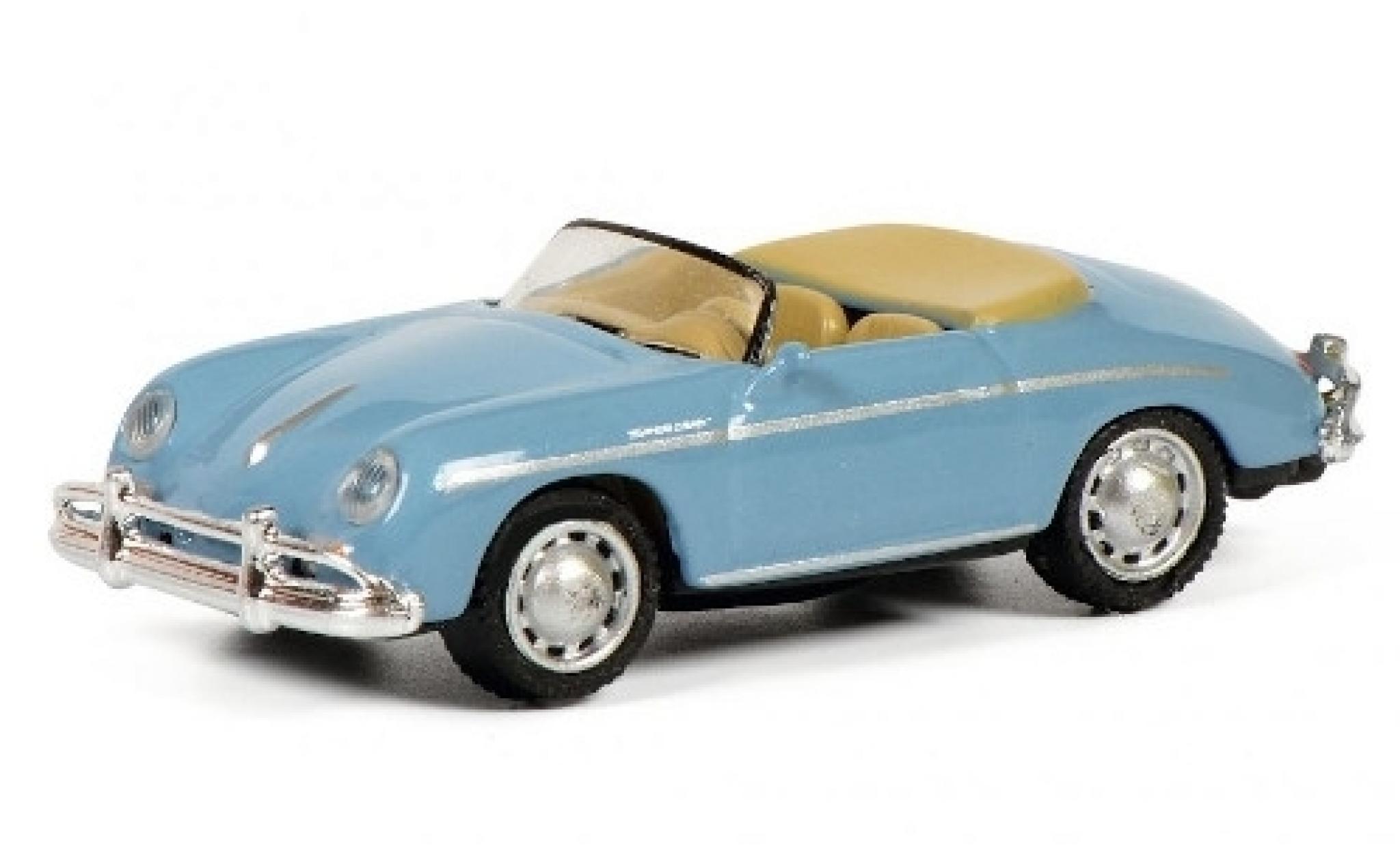 Porsche 356 1/87 Schuco A Speedster blauw modelauto