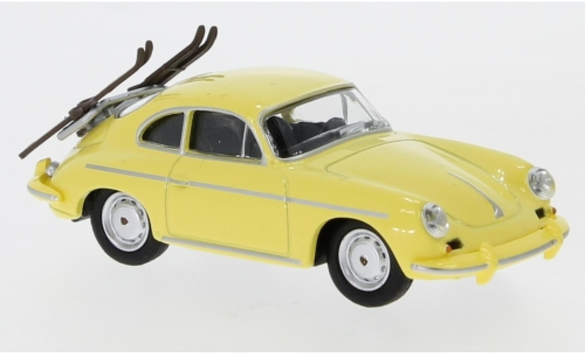 Porsche 356 1/64 Schuco Carrera 2 Skiurlaub modelauto