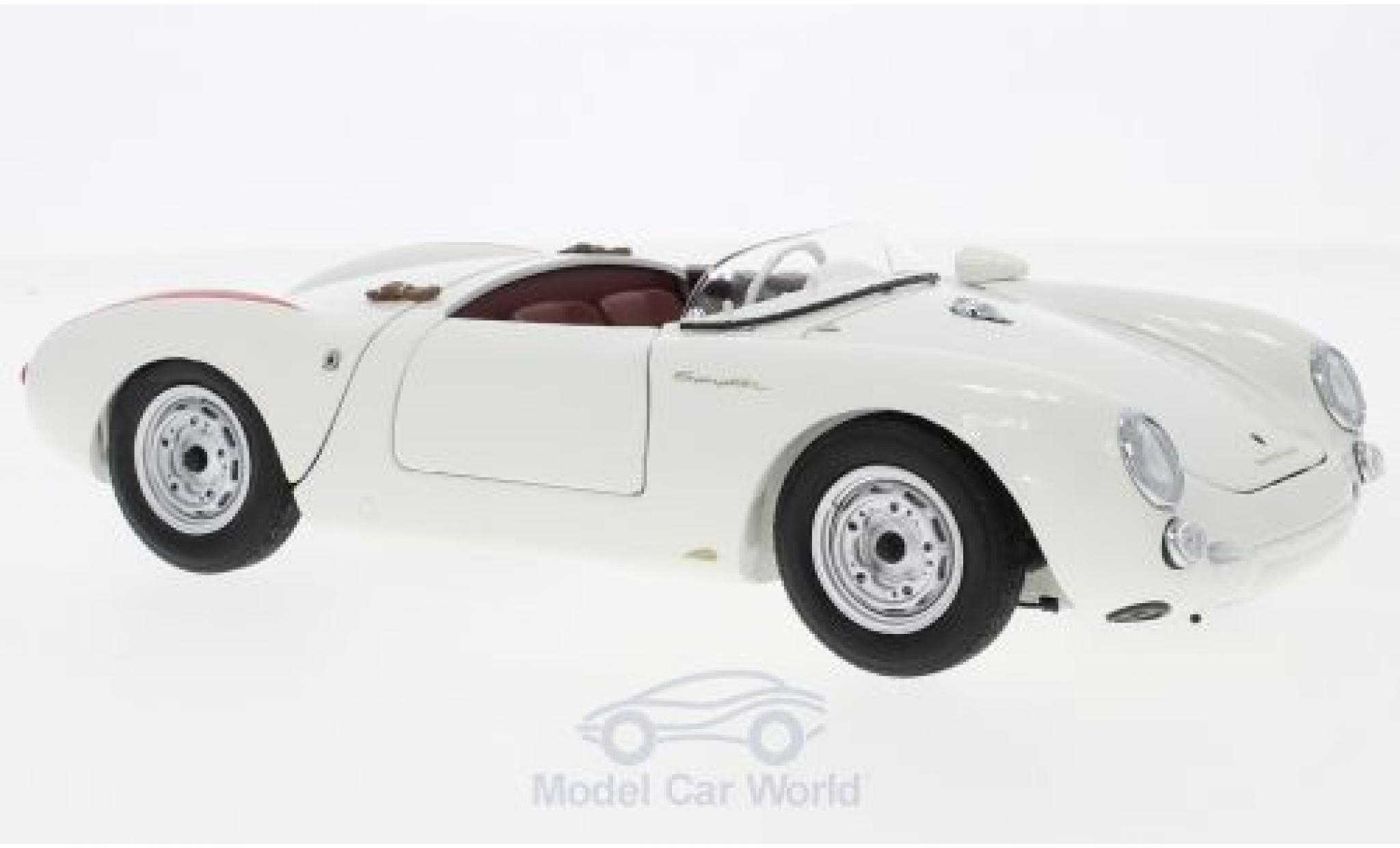 Porsche 550 1/18 Schuco S Spyder wit Edition 70 Jahre modelauto