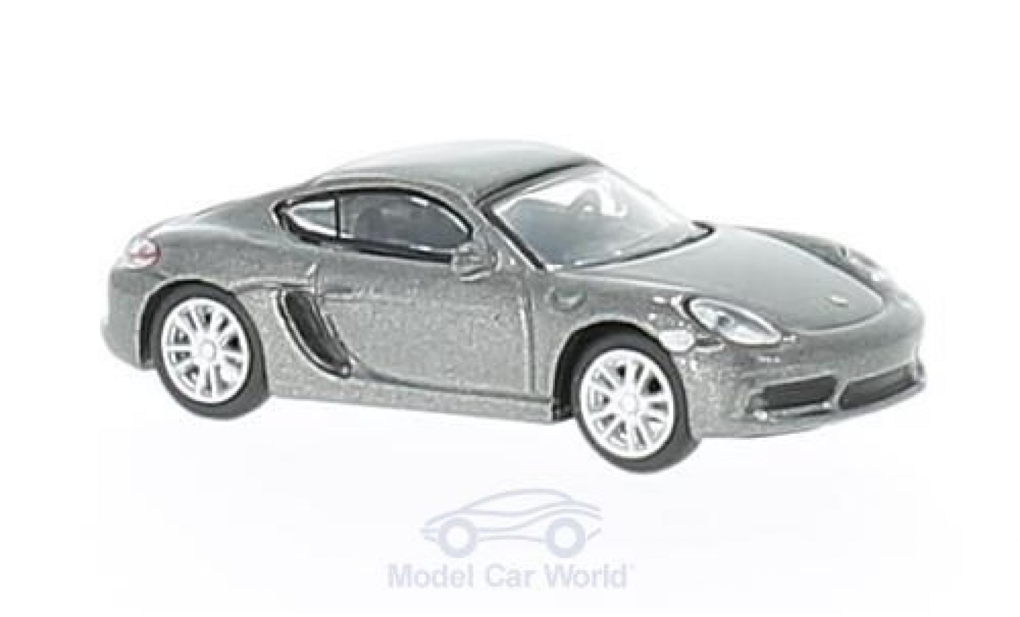 Porsche Cayman 1/87 Schuco 718 S metallic grijs modelauto