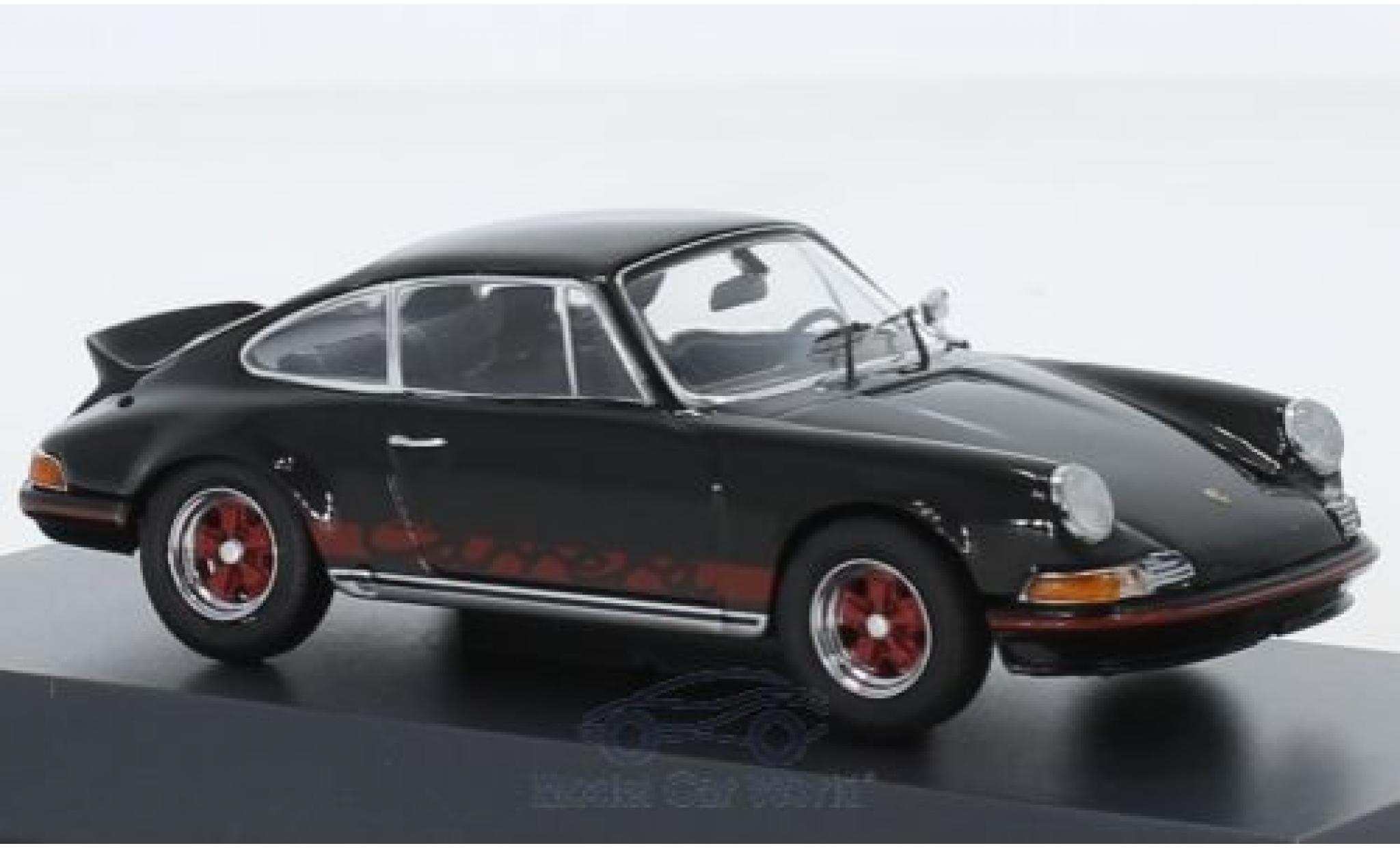 Porsche 911 1/43 Schuco 2.7 RS zwart/rood 1973 modelauto
