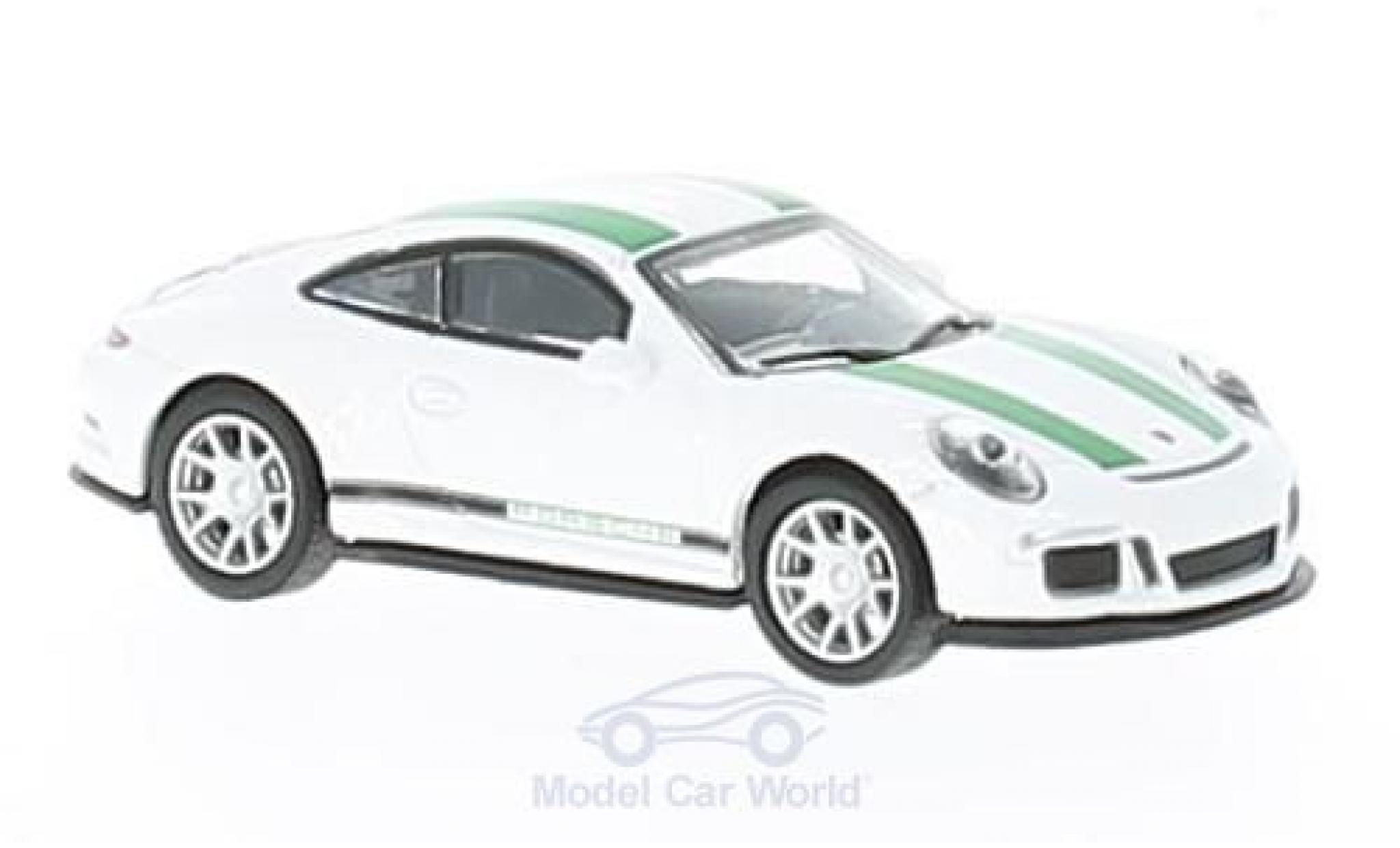 Porsche 991 R 1/87 Schuco 911 () R wit/groen modelauto