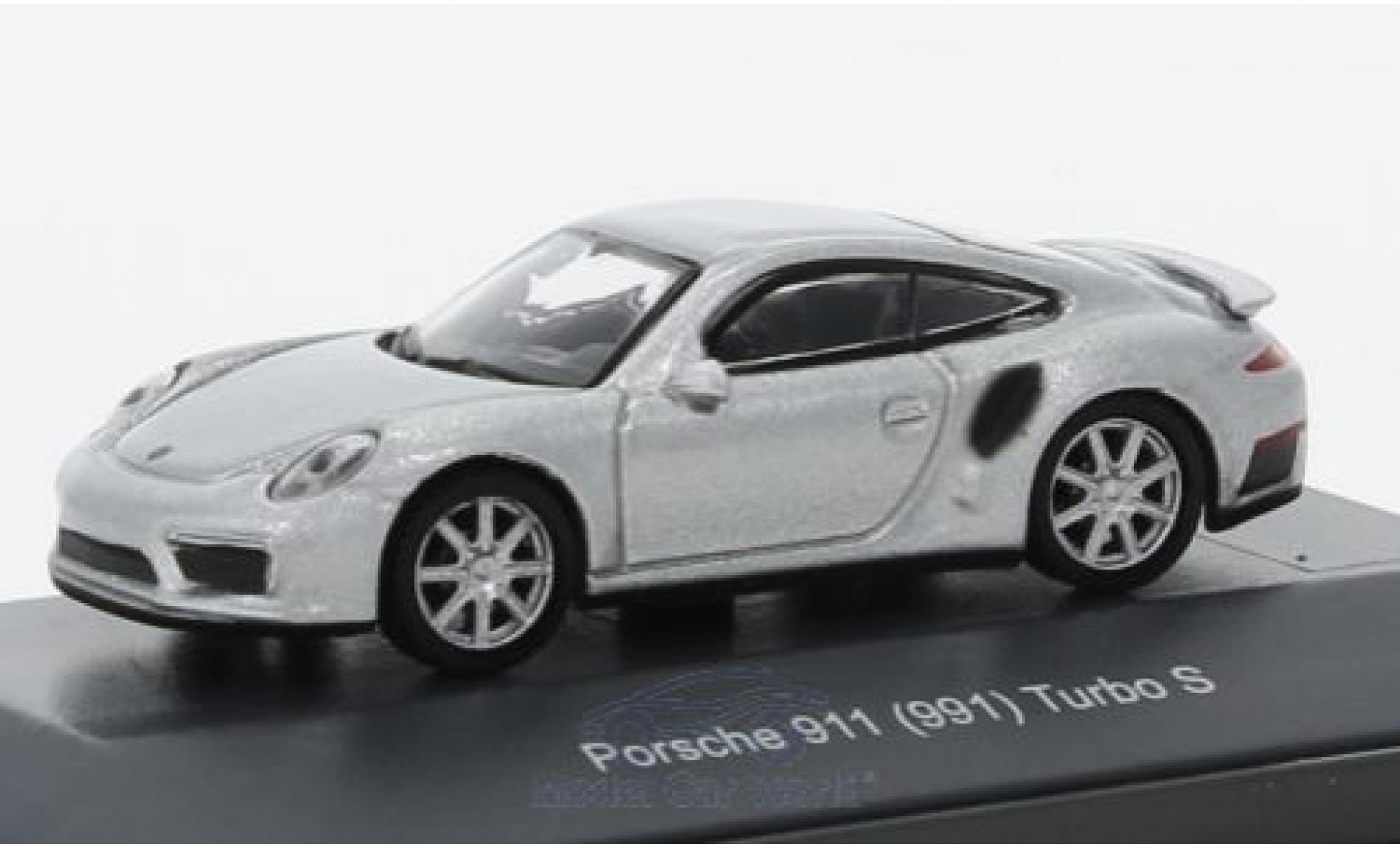 Porsche 991 Turbo S 1/87 Schuco 911 () Turbo S grijs modelauto