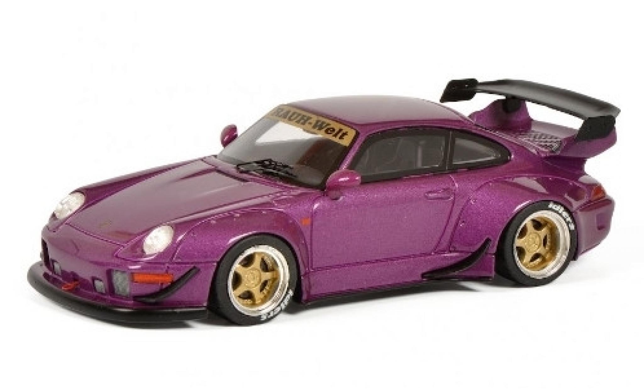 Porsche 993 RWB 1/43 Schuco 911 () RAUH-Welt RWB metallic paarsee modelauto