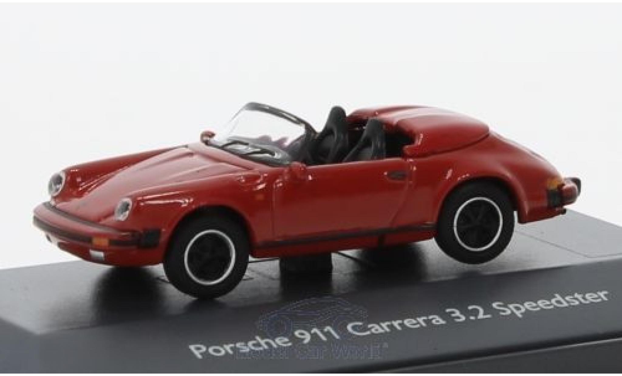 Porsche 911 Speedster 1/87 Schuco Carrera 3.2 Speedster rood modelauto