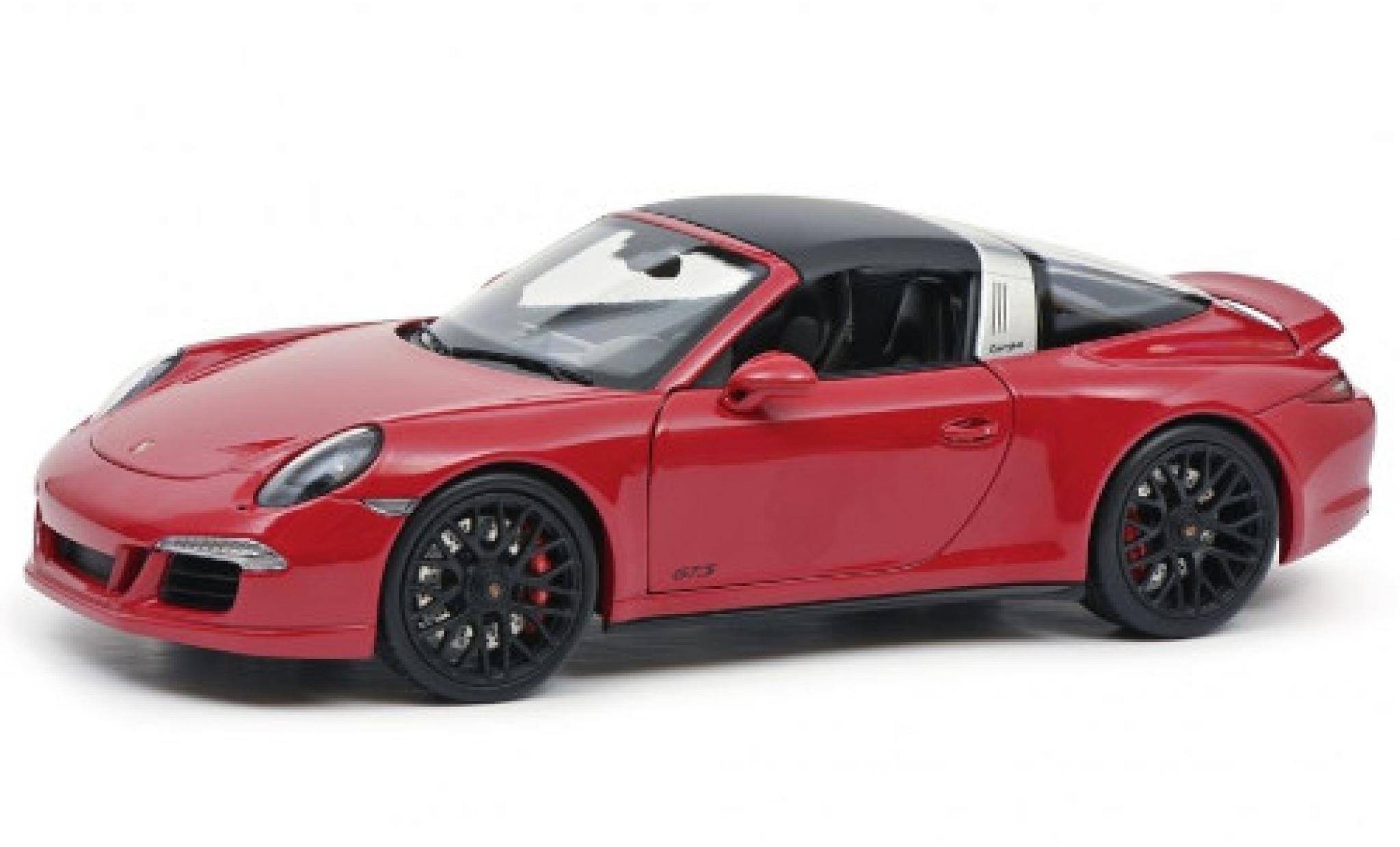 Porsche 991 Targa 1/18 Schuco 911 Carrera 4 GTS Targa (.1) rood 2014 toit d&eacute;tachable modelauto