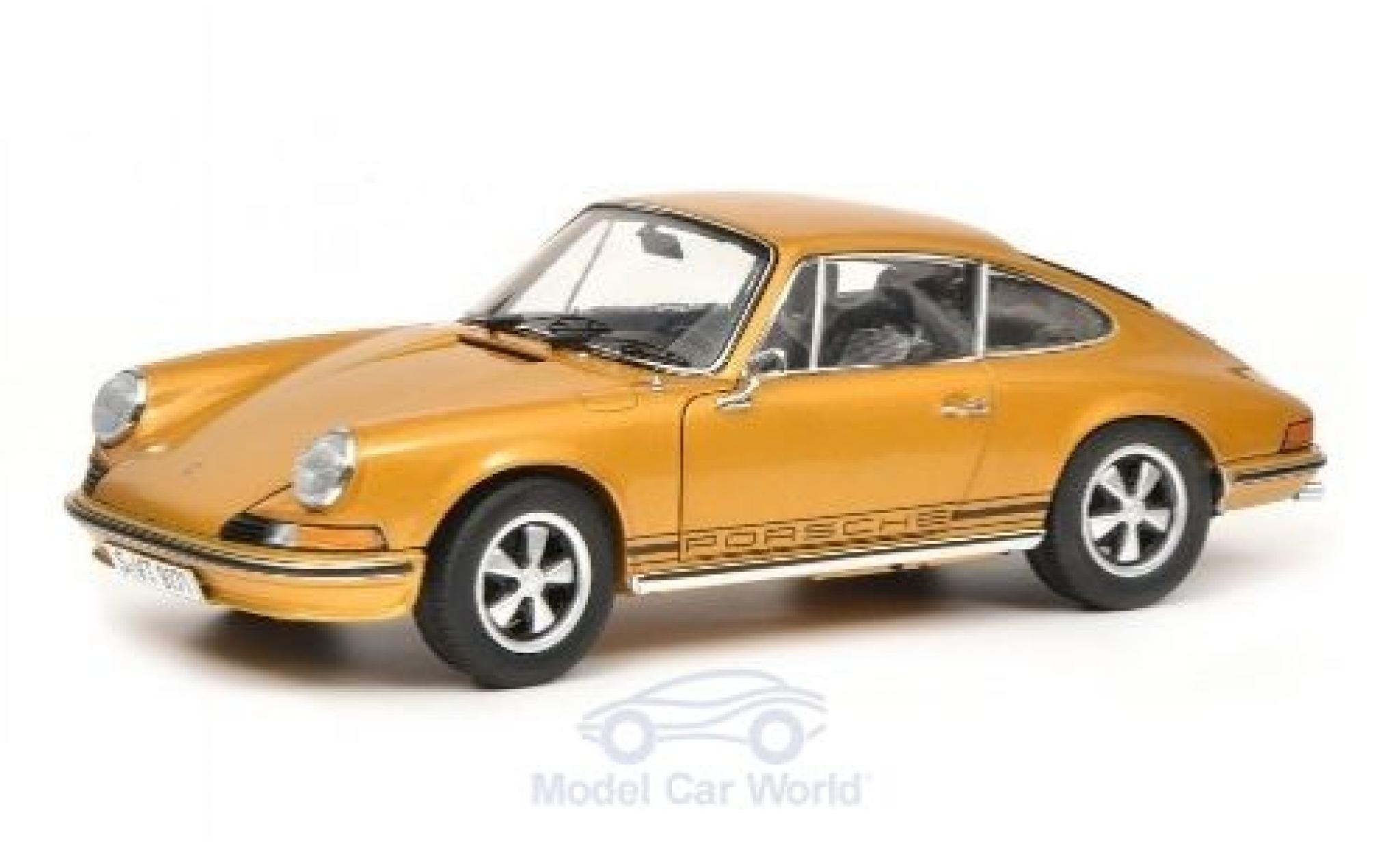Porsche 911 1/18 Schuco S gold 1973 modelauto