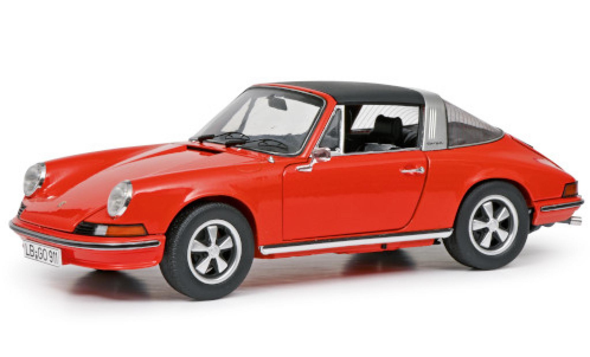 Porsche 911 1/18 Schuco S Targa oranje 1973 modelauto